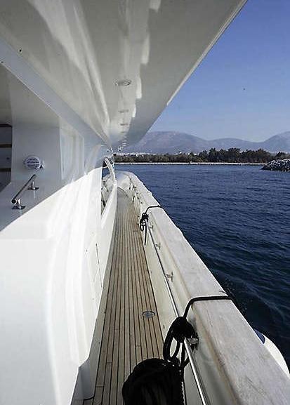 a boat on the water aboard DREAM B Yacht for Charter