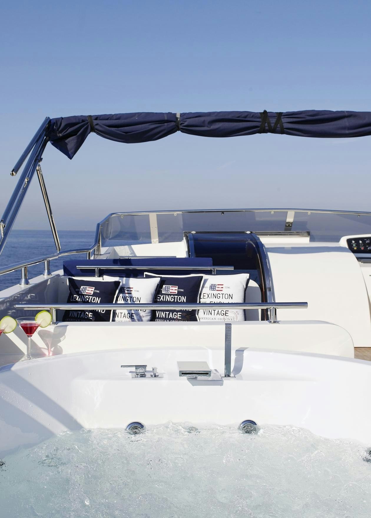 a boat on the water aboard DREAM B Yacht for Charter