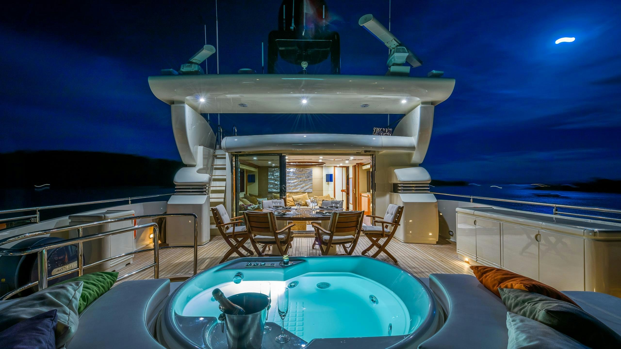 a pool on a boat aboard NOVELA Yacht for Charter