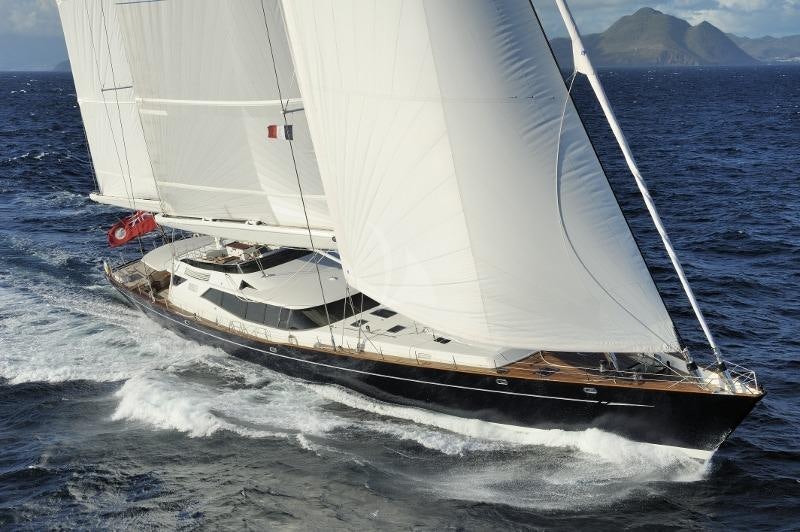 a sailboat on the water aboard DRUMBEAT Yacht for Charter