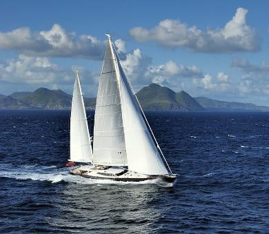a sailboat on the water aboard DRUMBEAT Yacht for Charter