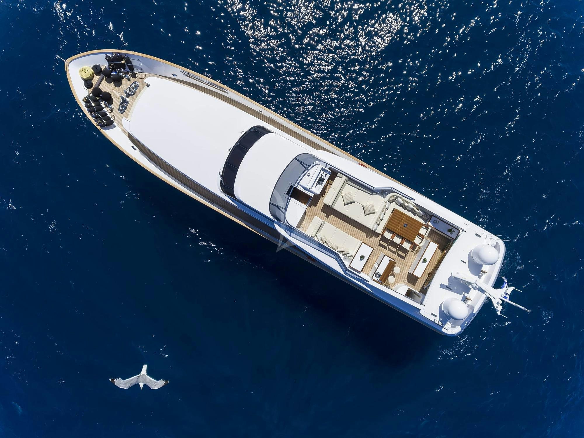 a satellite in space aboard ALEXIA Yacht for Charter