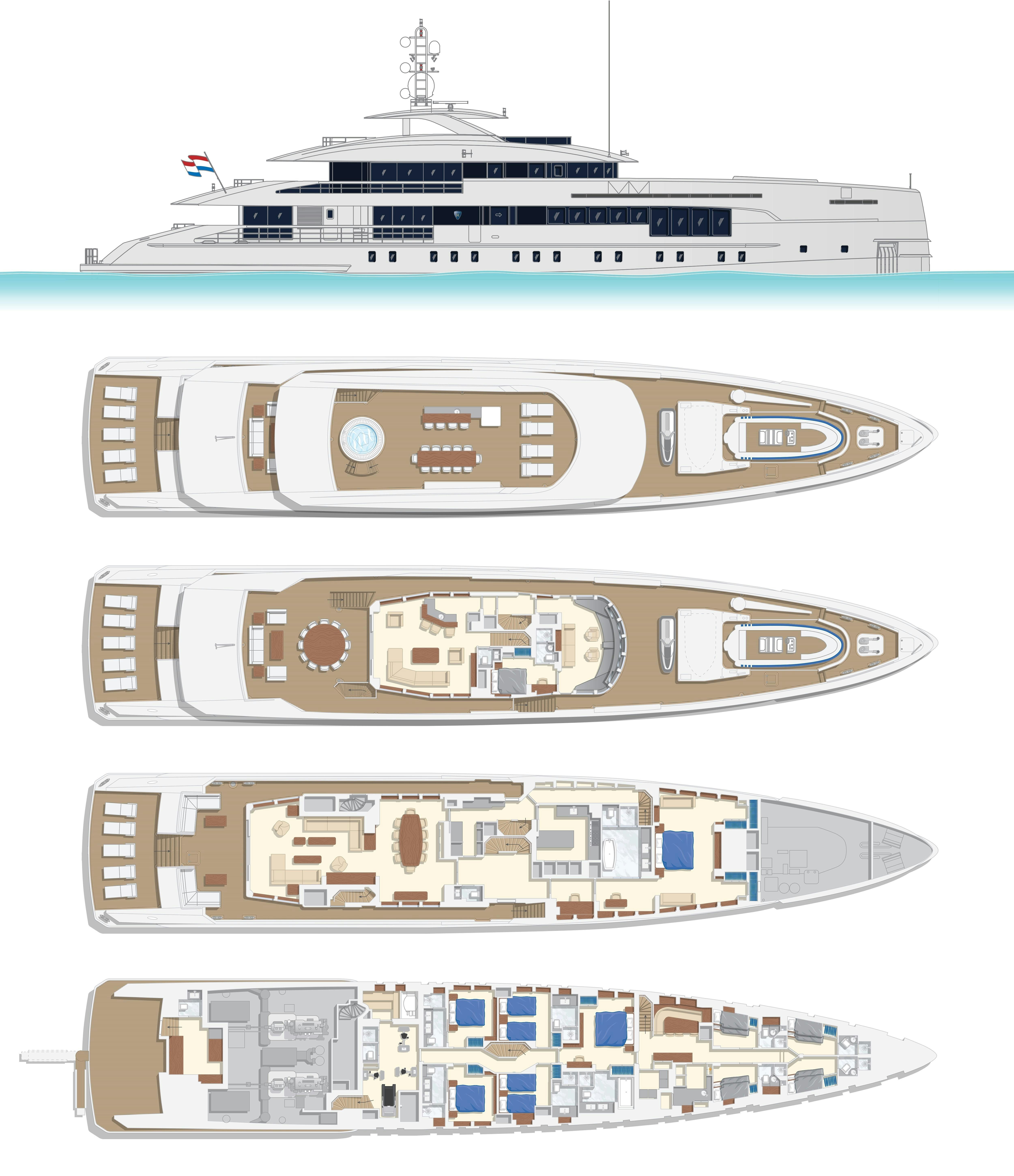 diagram aboard HOME Yacht for Sale