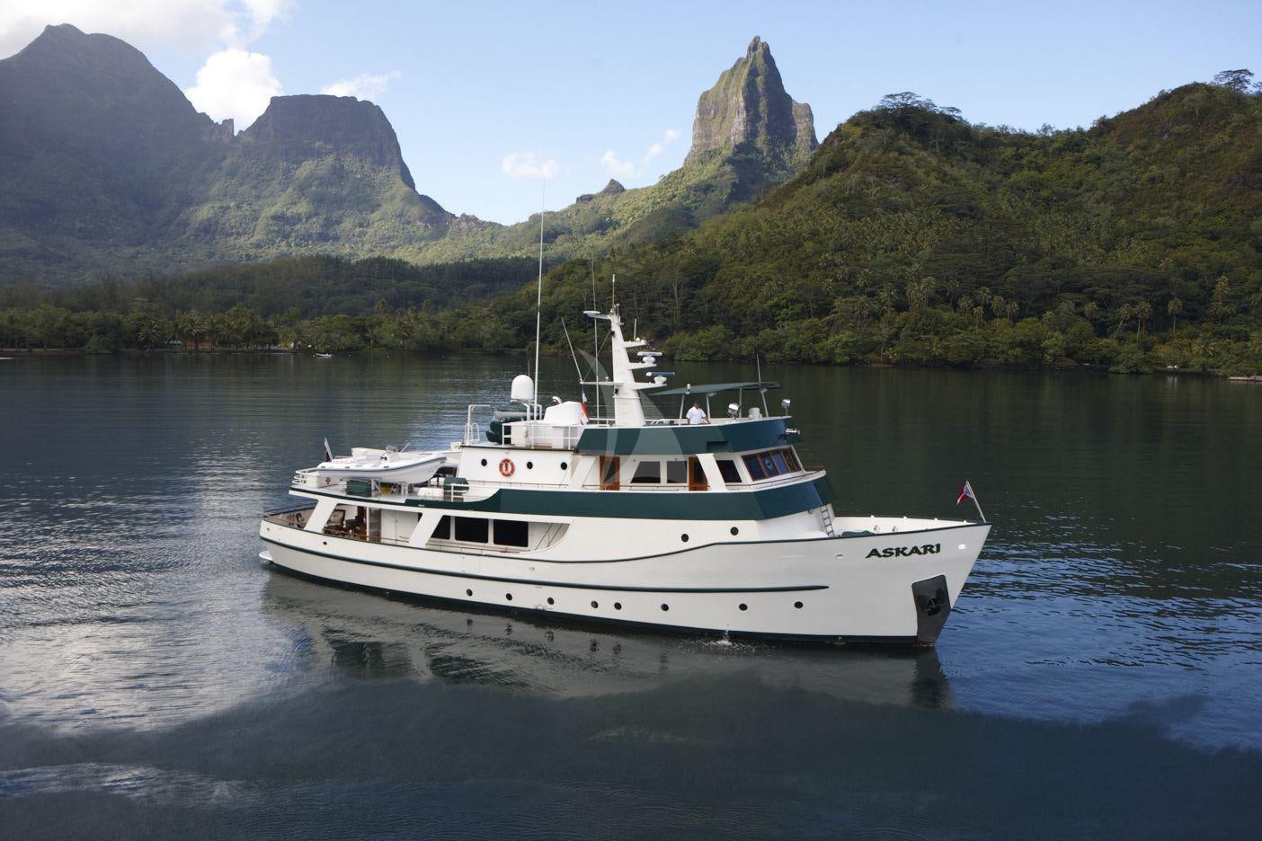a boat on the water aboard ASKARI Yacht for Charter