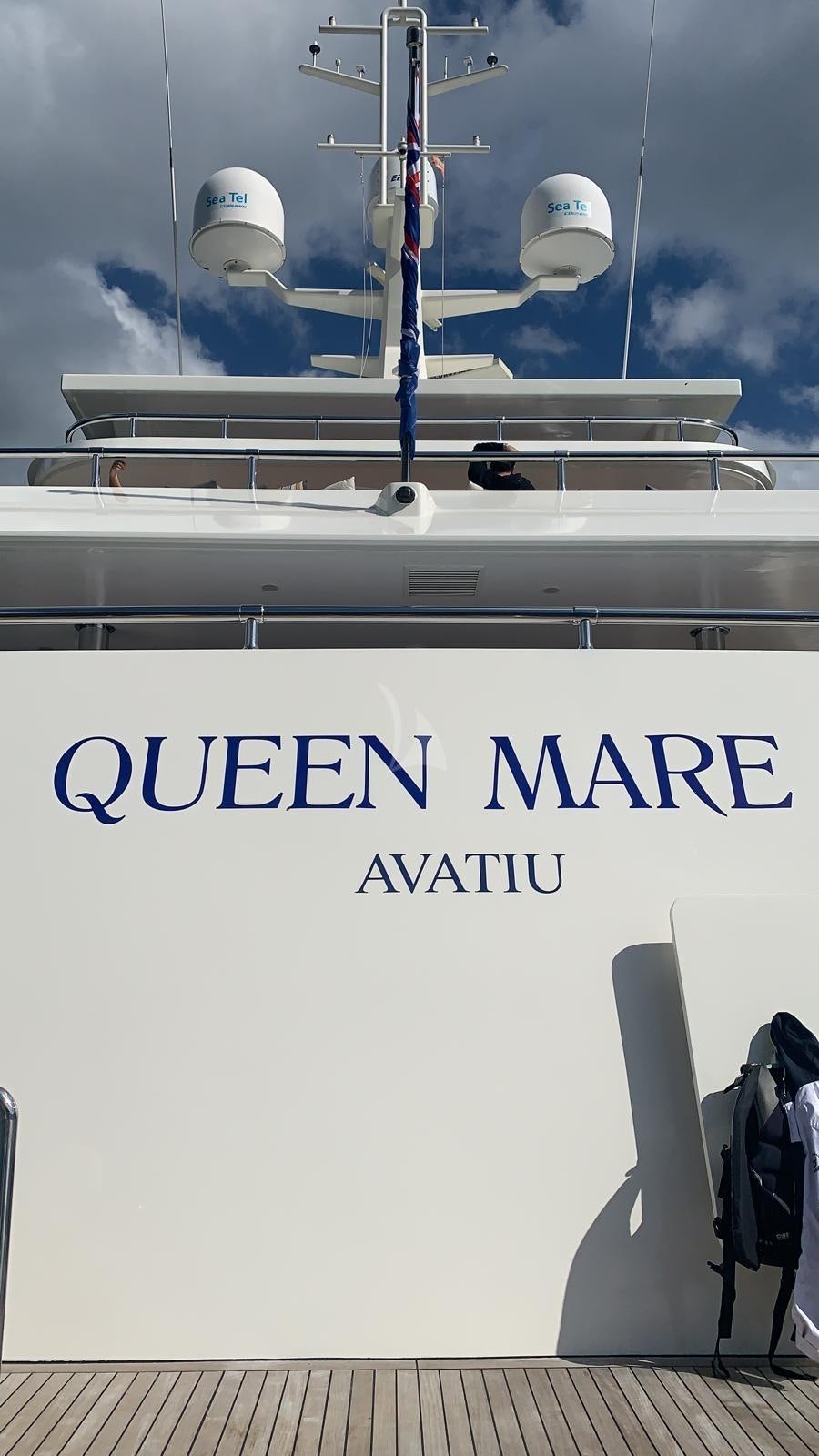 text, whiteboard aboard QUEEN MARE Yacht for Charter