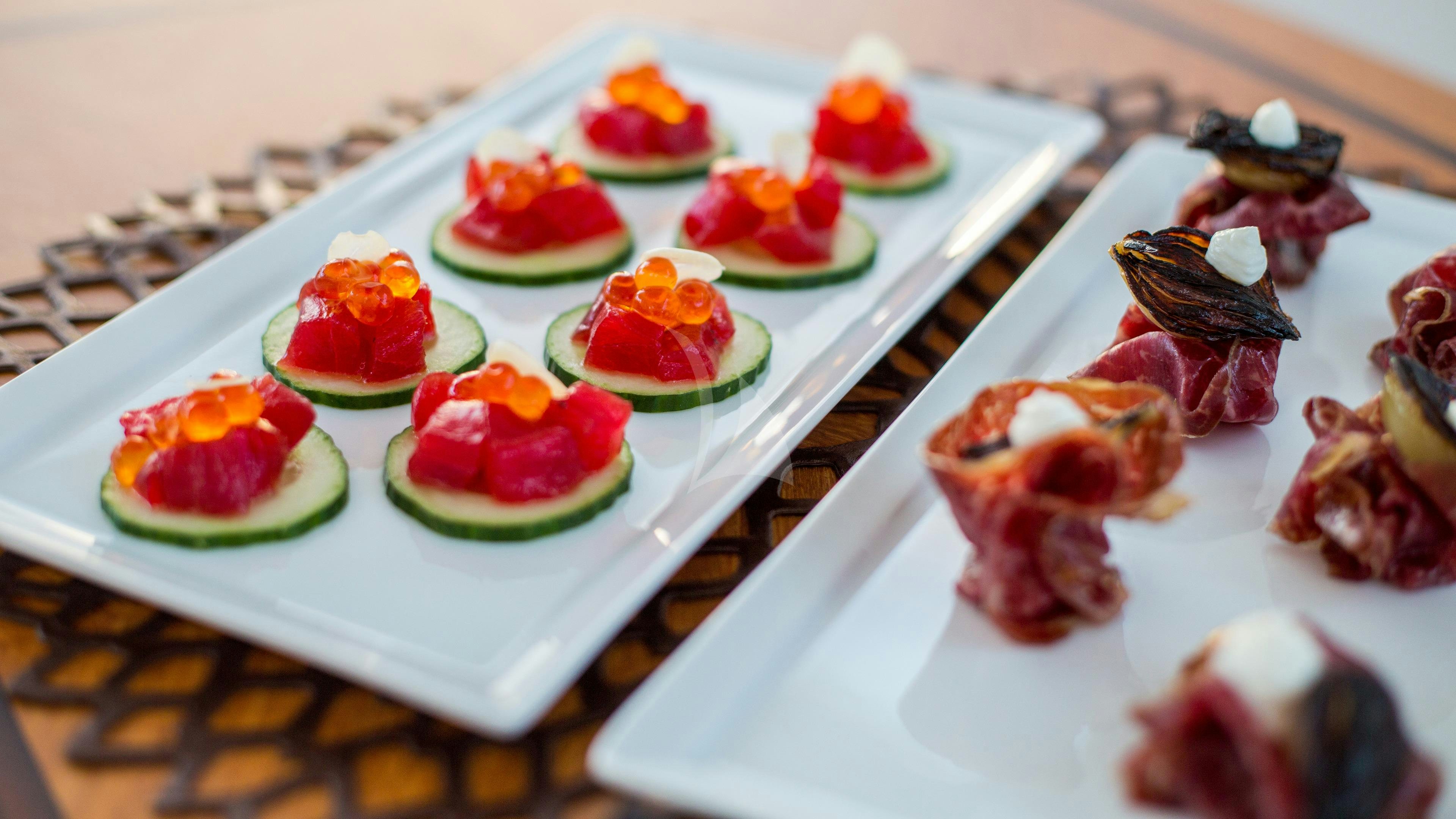 a plate of cupcakes aboard ADVENTURE Yacht for Charter
