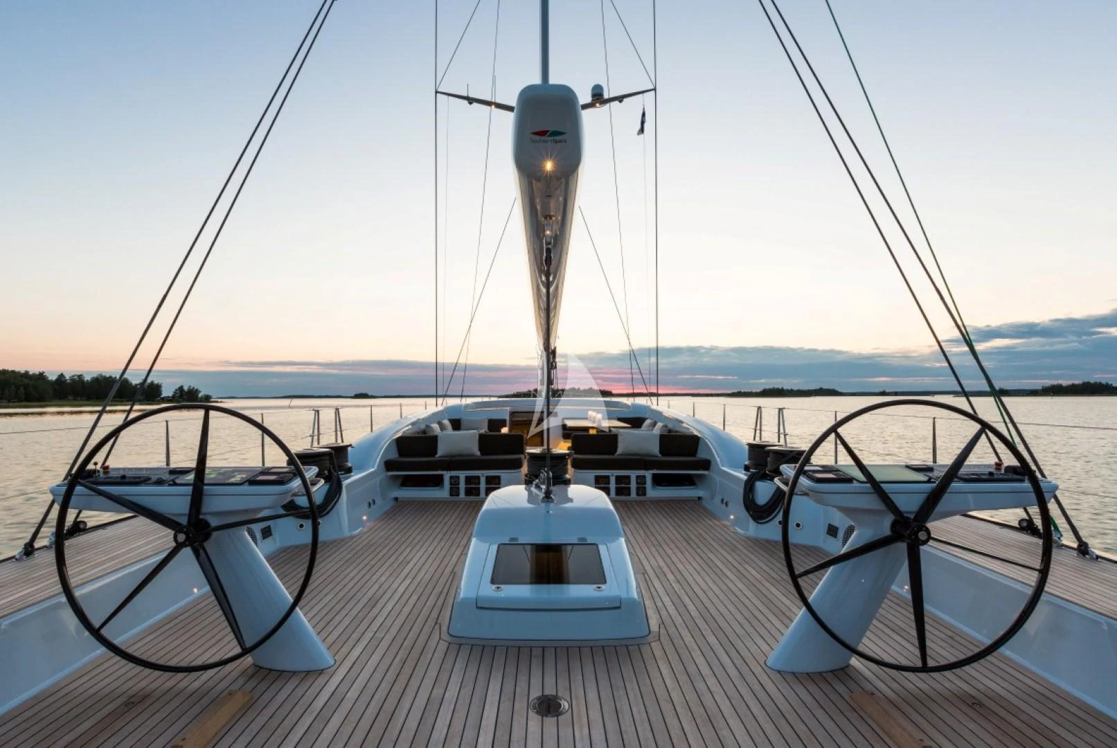 a boat on the water aboard INUKSHUK Yacht for Charter