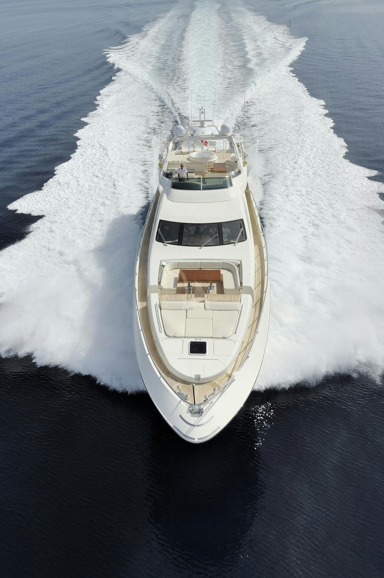 a boat on the water aboard LEONARDO Yacht for Charter