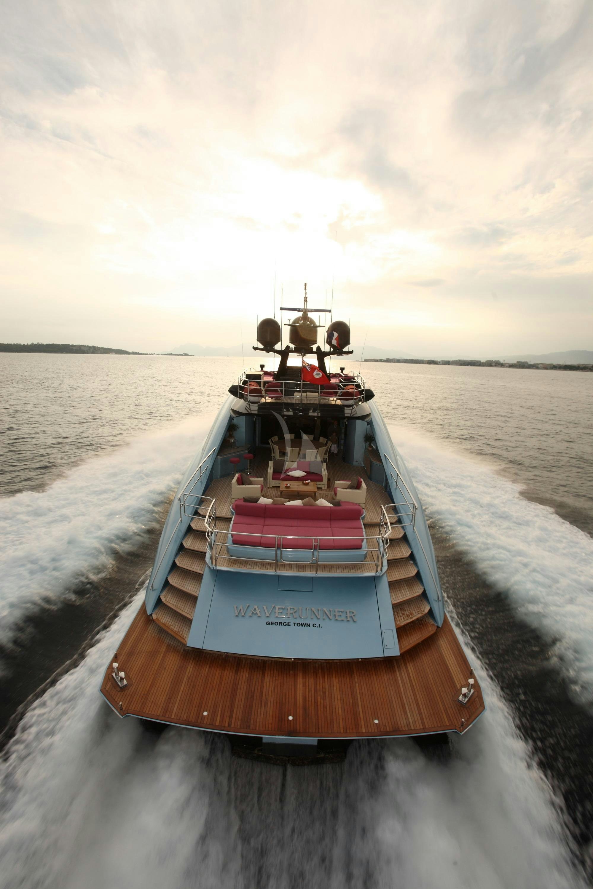 a boat on the water aboard WAVERUNNER Yacht for Charter