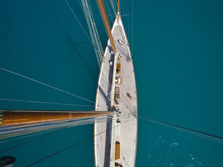 a boat on the water aboard ELENA OF LONDON Yacht for Charter