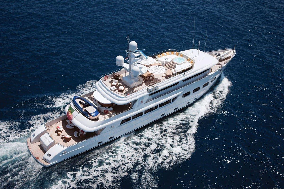 a boat on the water aboard BARON TRENCK Yacht for Charter