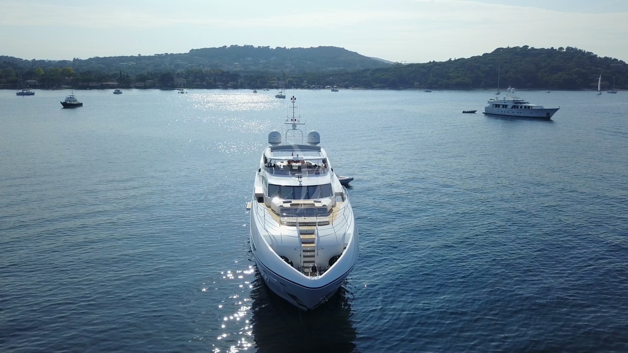a group of boats in the water aboard MAORO Yacht for Charter
