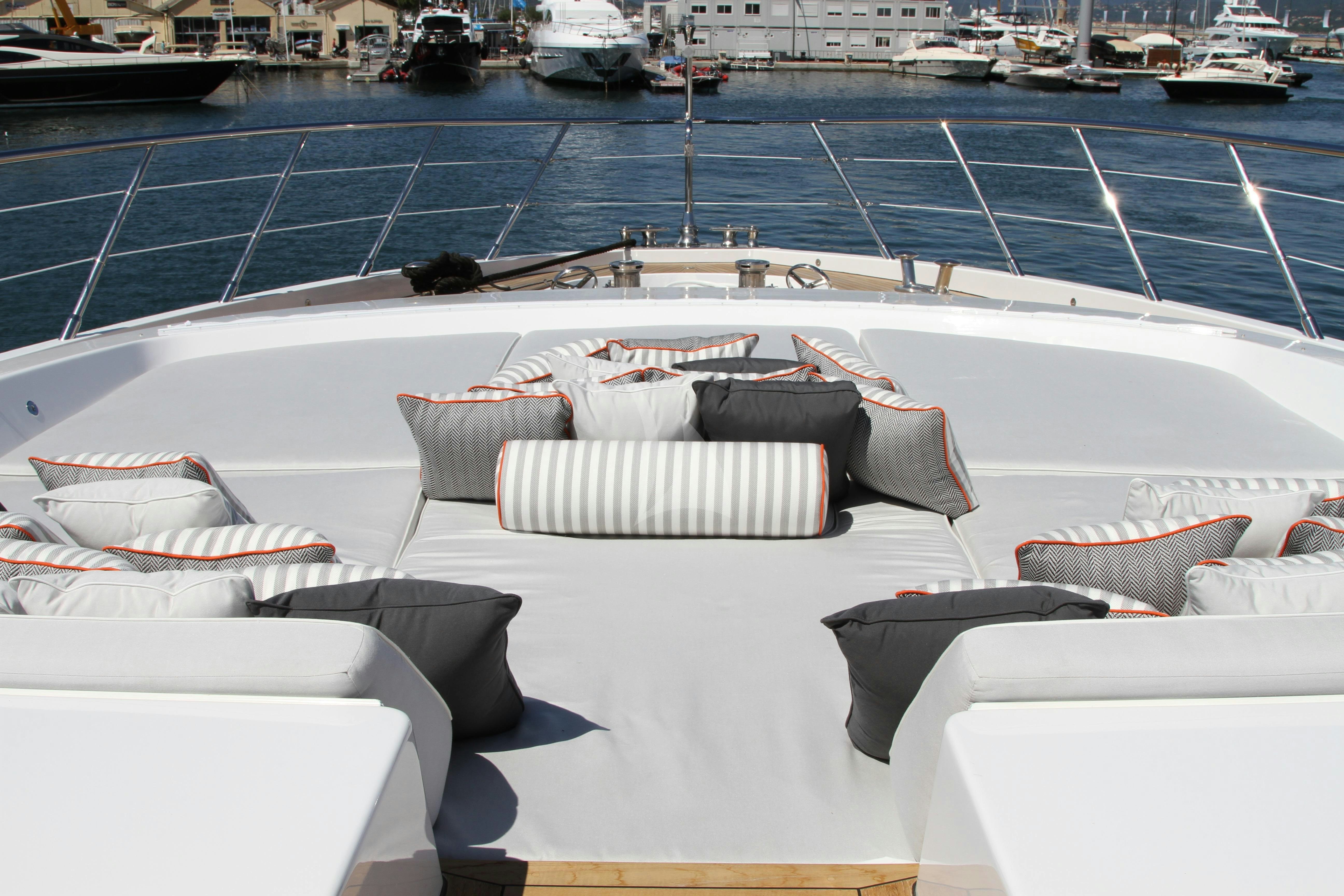 a group of boats on a body of water aboard BEACHOUSE Yacht for Charter