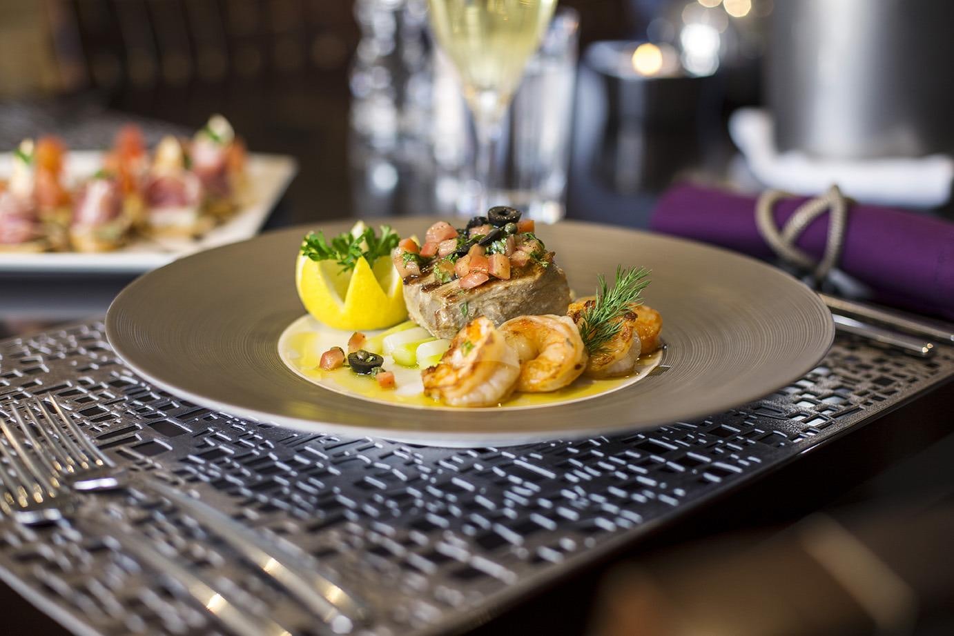 a plate of food aboard SHAKE N' BAKE TBD Yacht for Charter