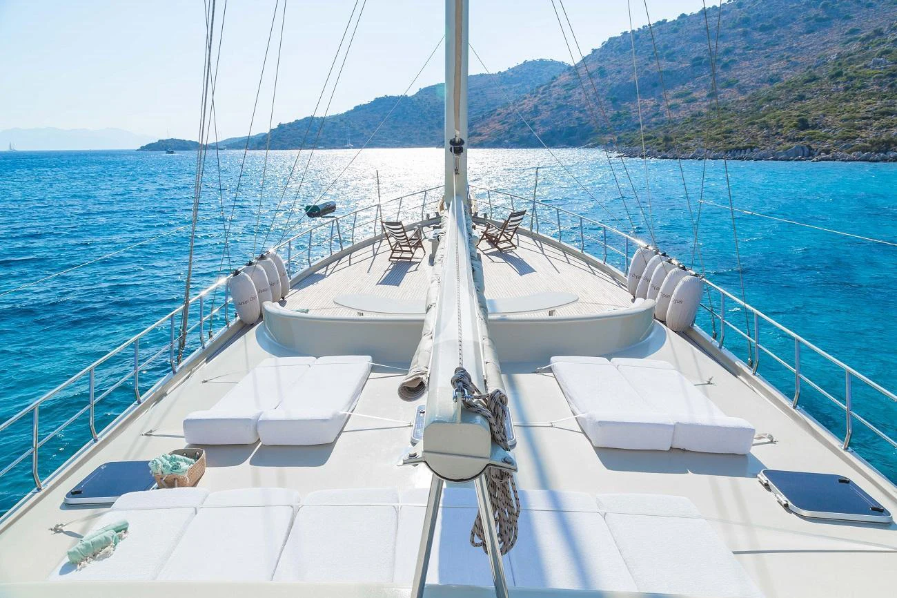 a boat on the water aboard JUNIOR ORCUN Yacht for Charter