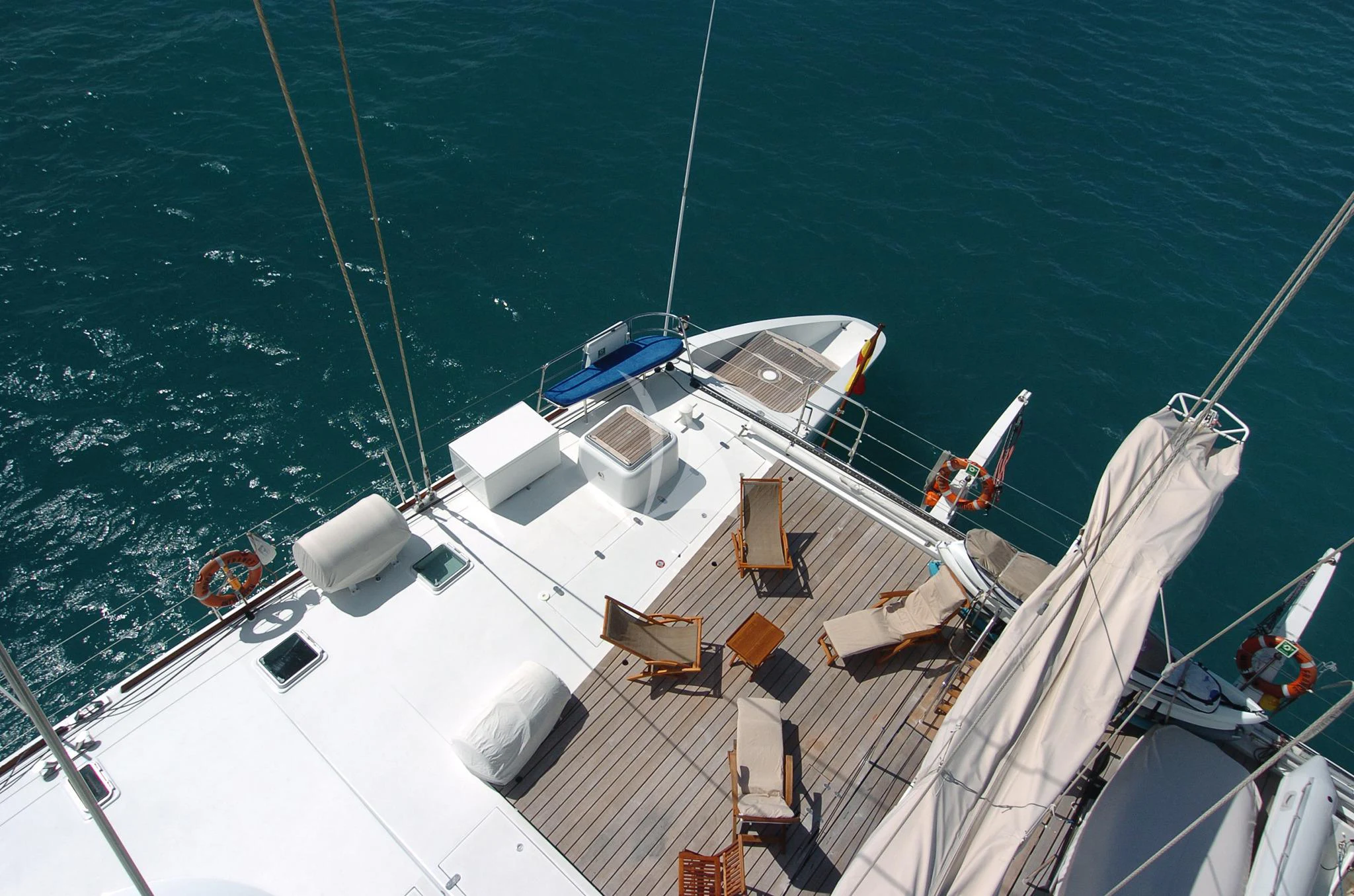 a boat on the water aboard DOUCE FRANCE Yacht for Charter