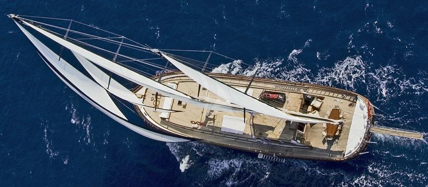 a ship in the water aboard PAPA JOE Yacht for Charter