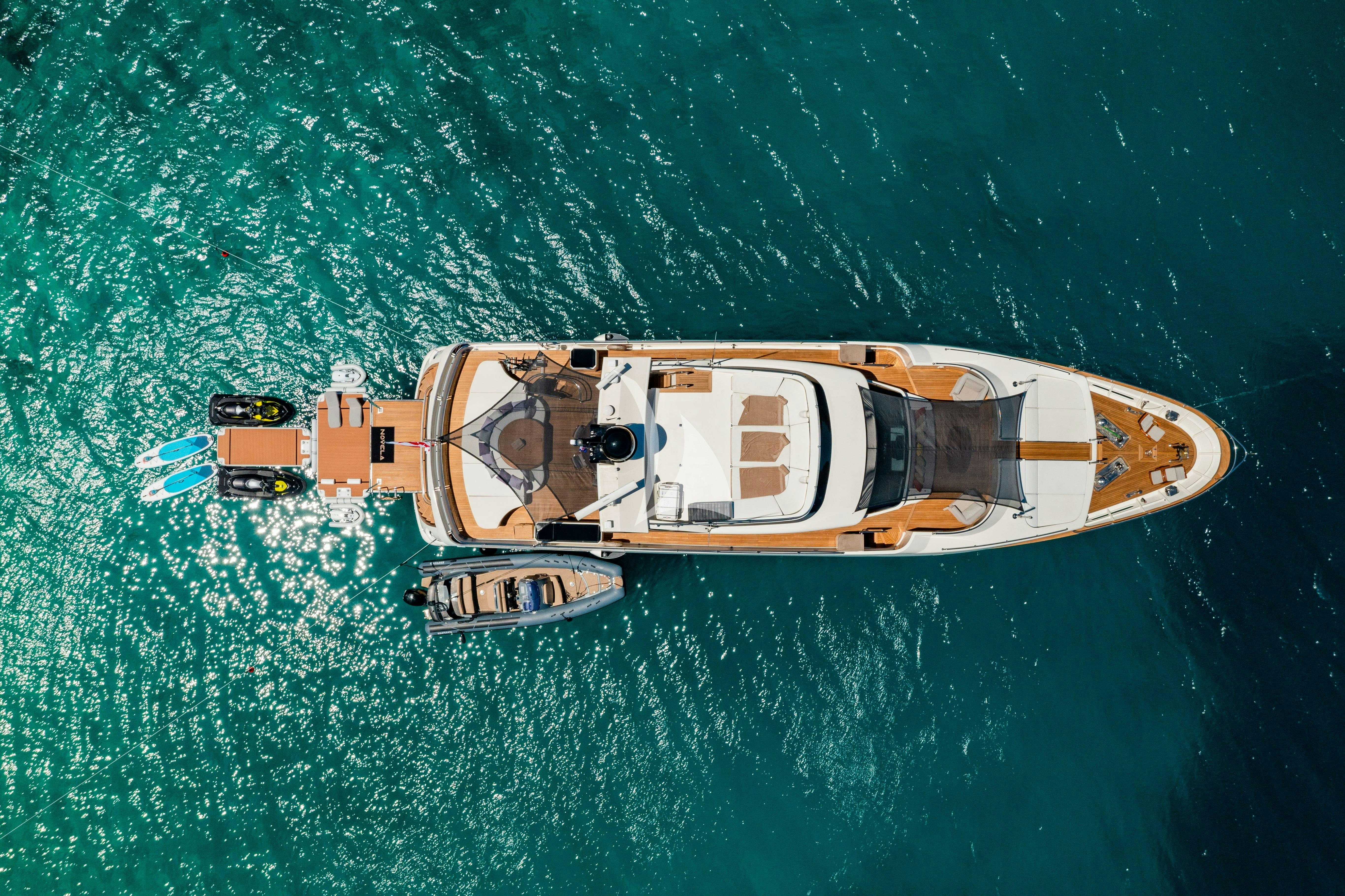 a ship in the water aboard NOVELA Yacht for Charter