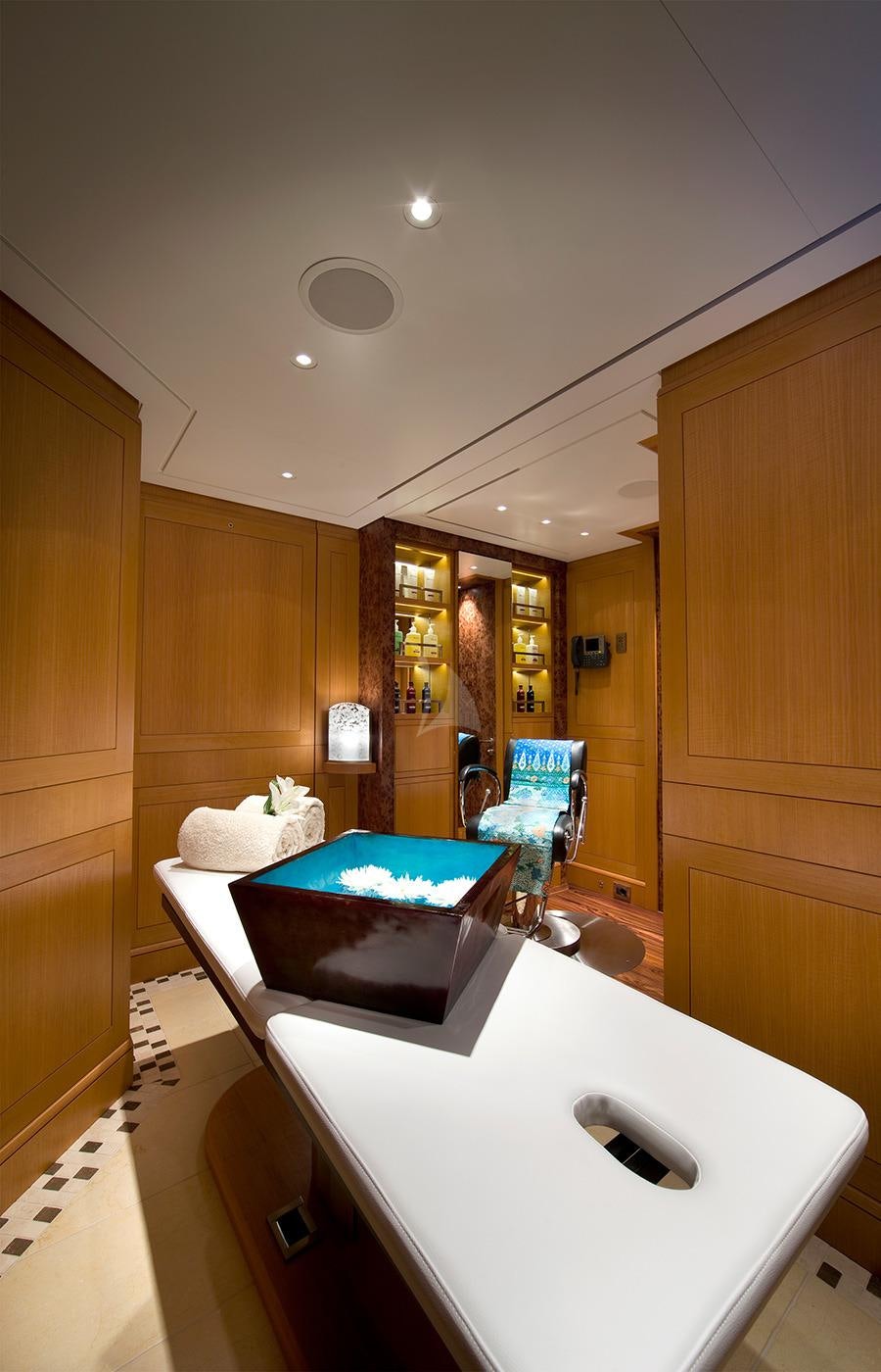 a bathroom with a sink and a bathtub aboard LADY BRITT Yacht for Charter