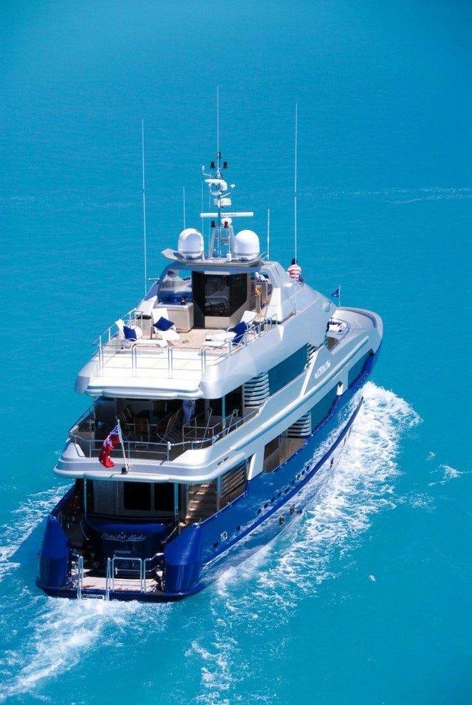 a boat in the water aboard PRINCESS ILUKA Yacht for Charter