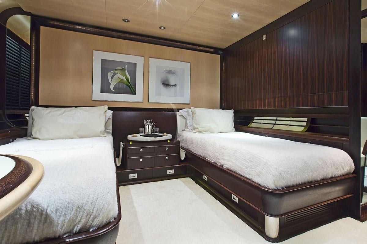 a room with two beds aboard PARSIFAL III Yacht for Charter