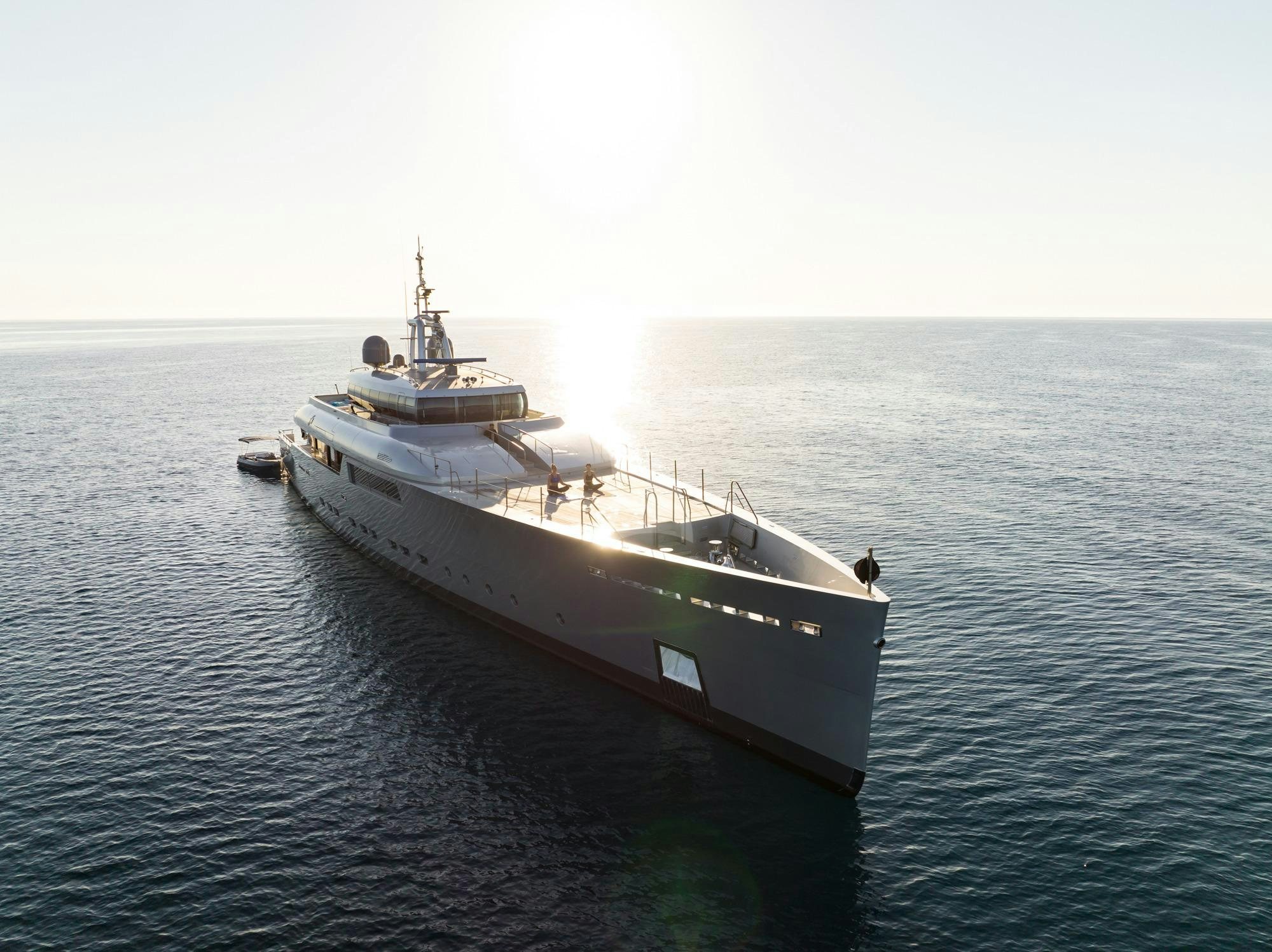 a large ship in the water aboard FALCO MOSCATA Yacht for Charter