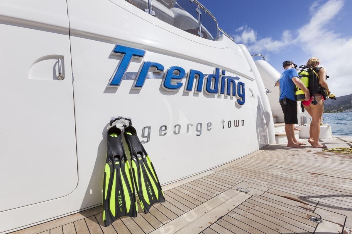 a group of people on a boat aboard TRENDING Yacht for Charter