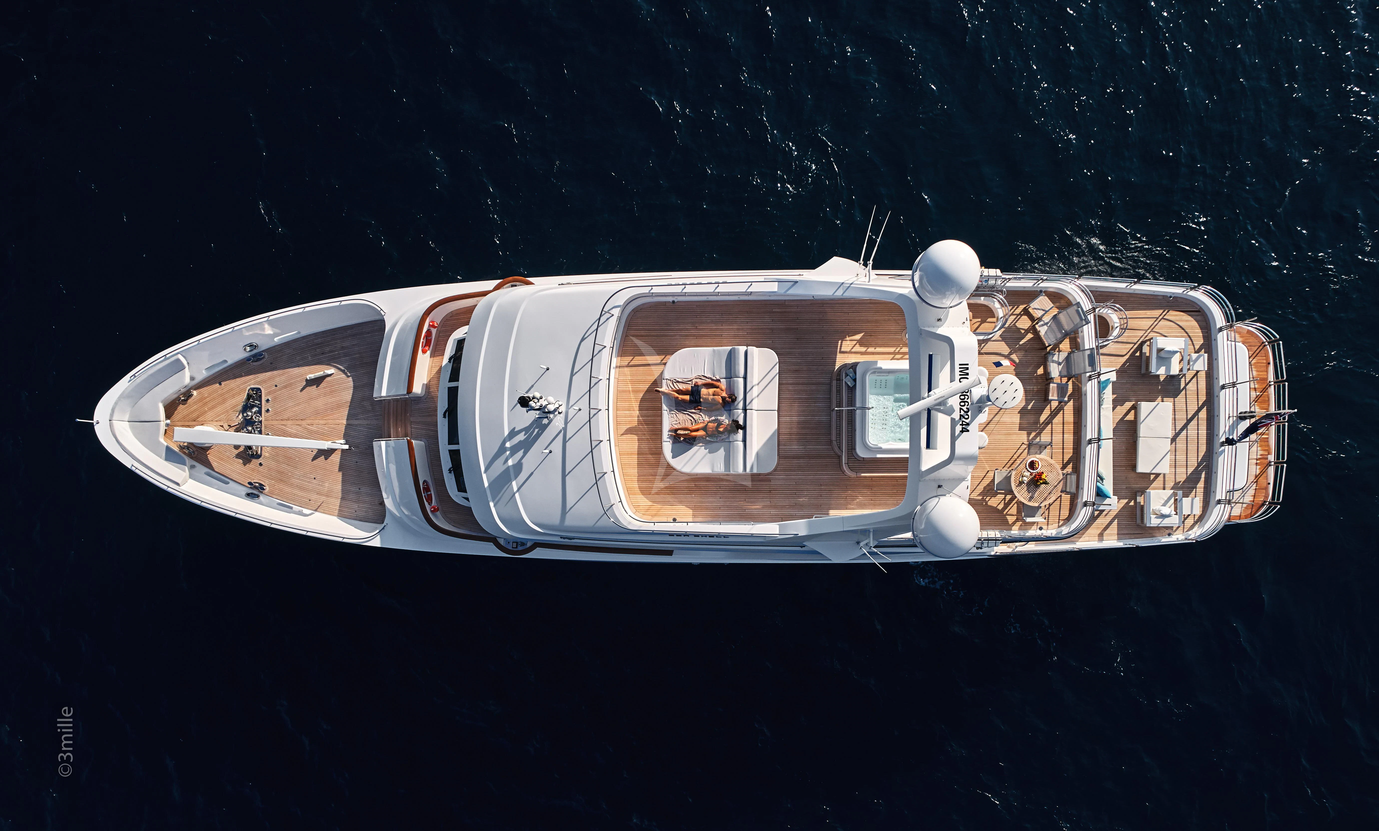 a close-up of a space ship aboard SEA SHELL Yacht for Charter