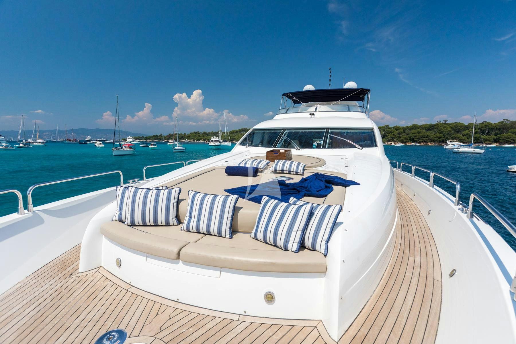a boat on a deck aboard WINNING STREAK 2 Yacht for Charter