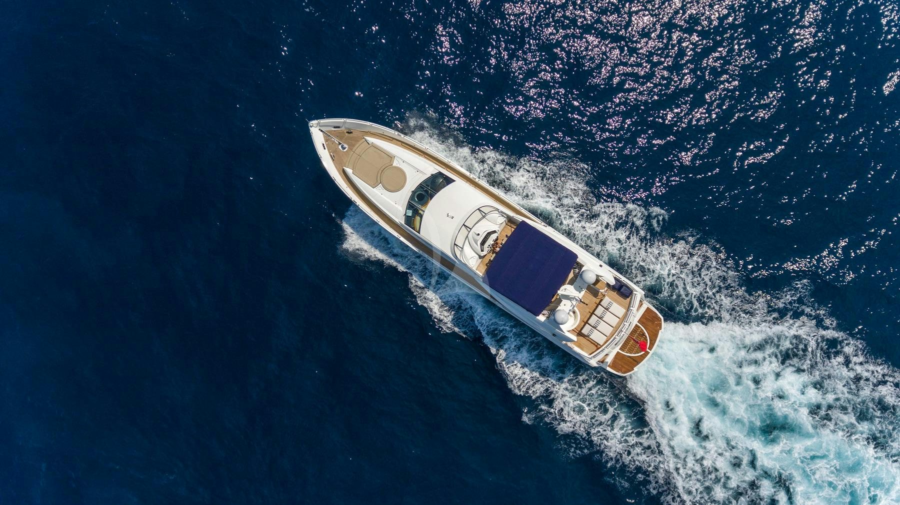 a satellite in space aboard WINNING STREAK 2 Yacht for Charter