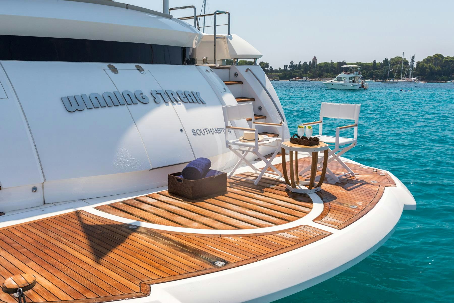 a boat on the water aboard WINNING STREAK 2 Yacht for Charter