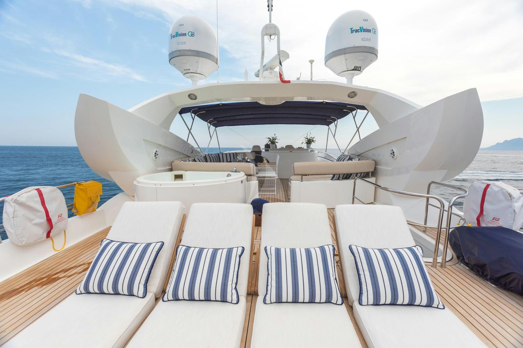 a boat on a deck aboard WINNING STREAK 2 Yacht for Charter