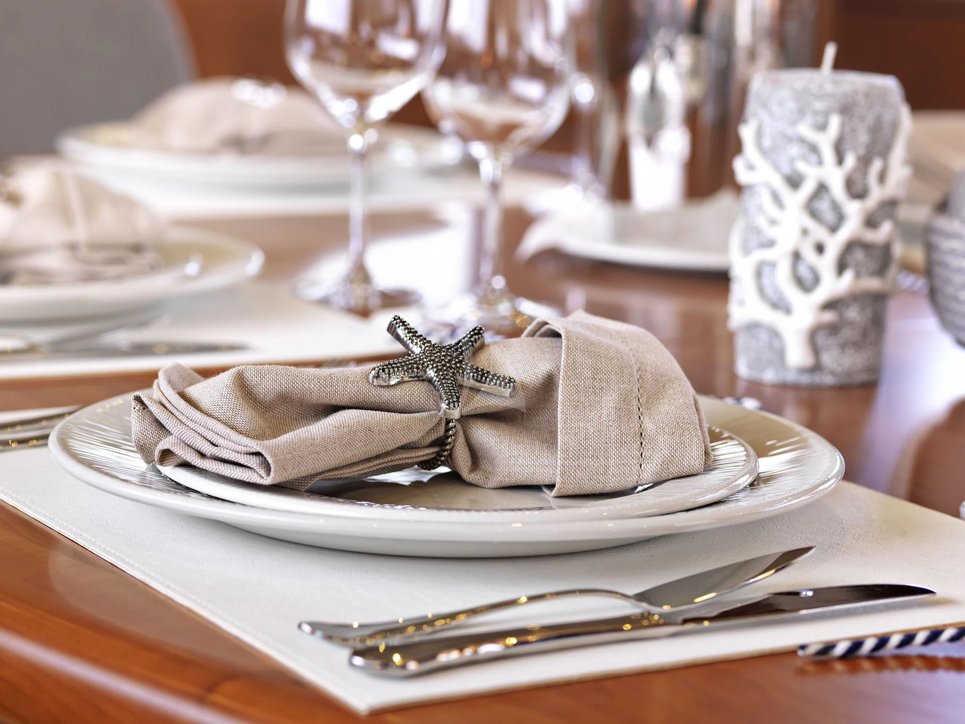 a plate of dessert aboard MARTINA Yacht for Charter