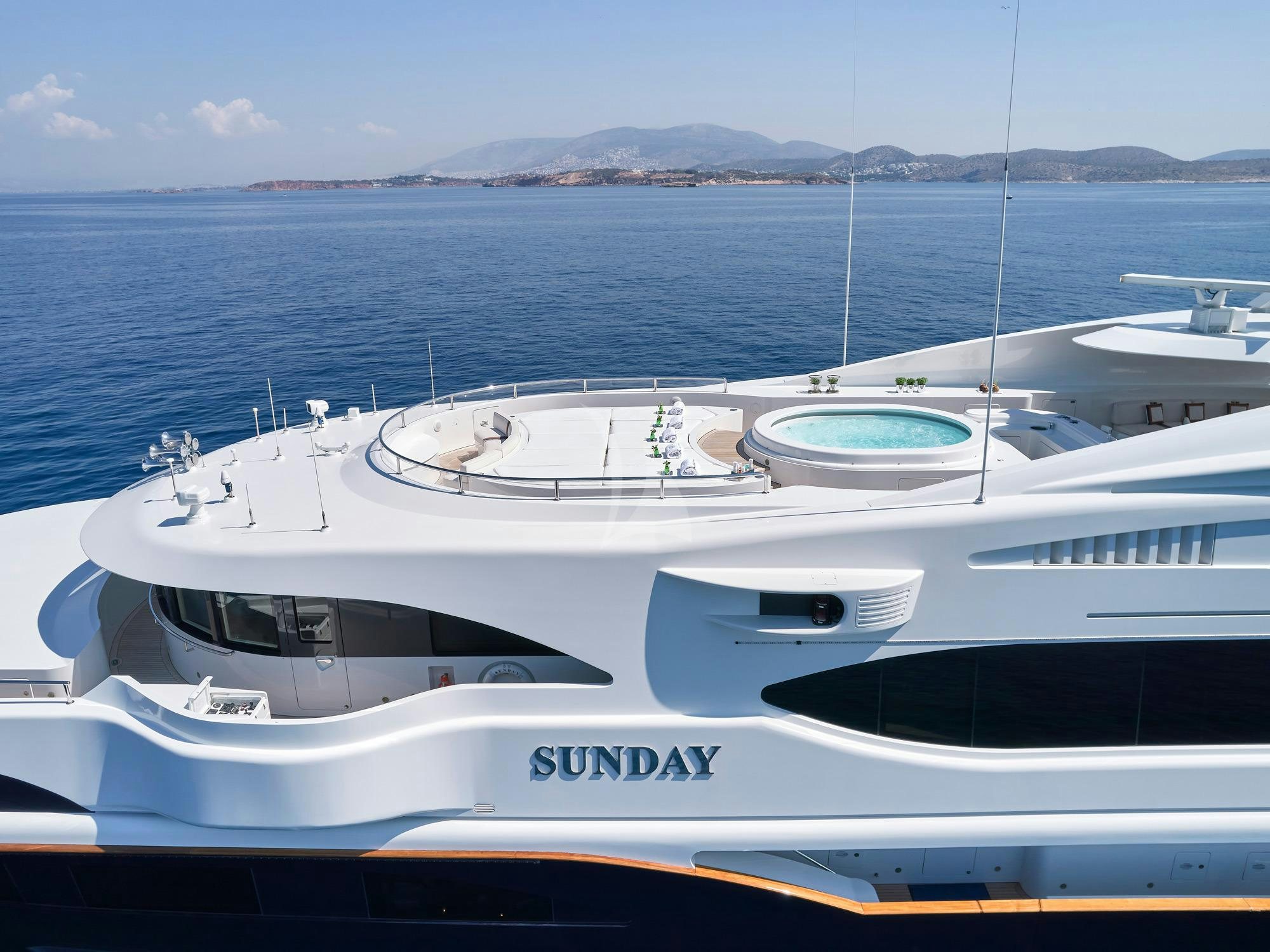 a boat on the water aboard SUNDAY Yacht for Charter