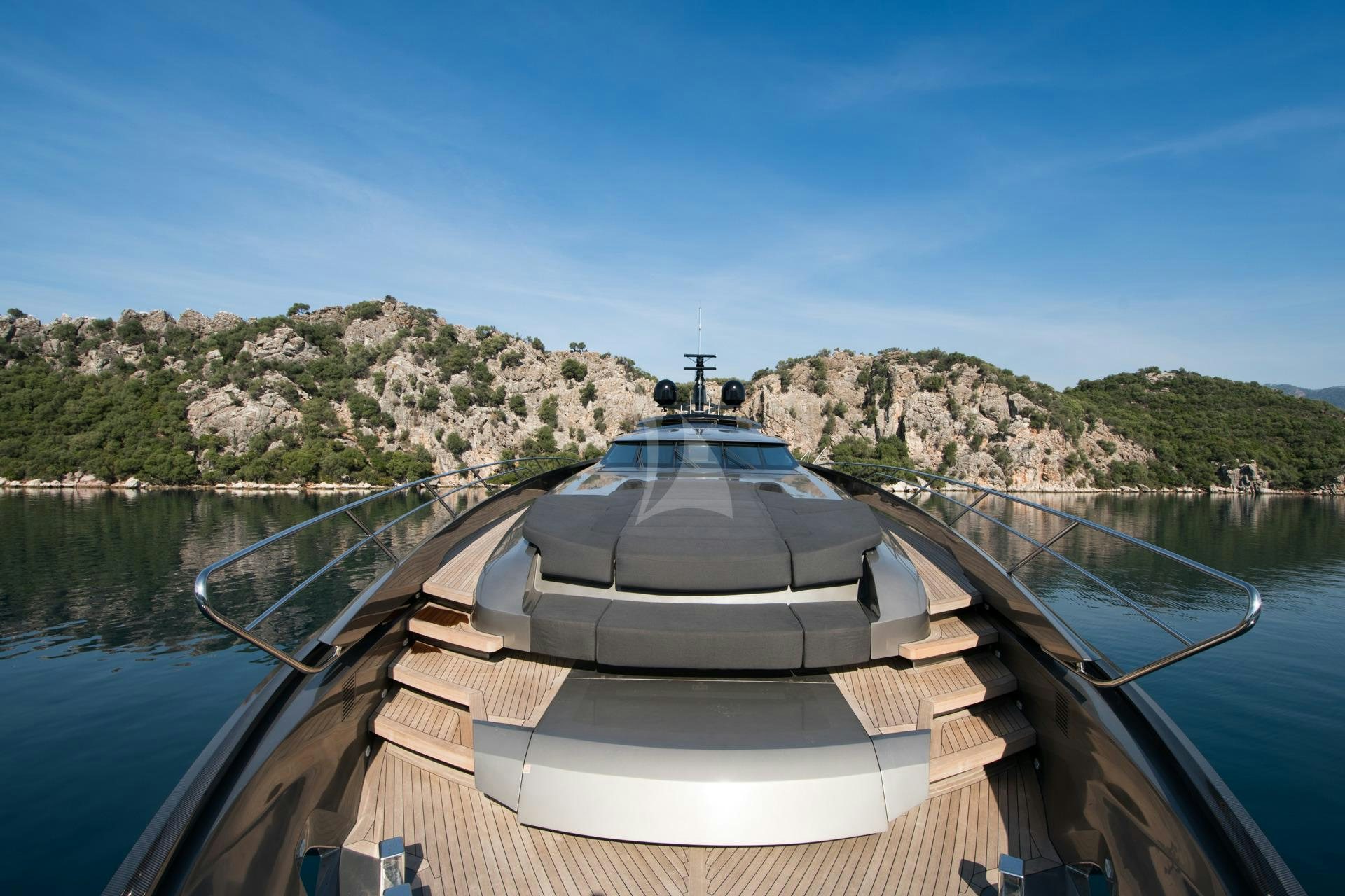 a boat on a body of water aboard FX Yacht for Charter
