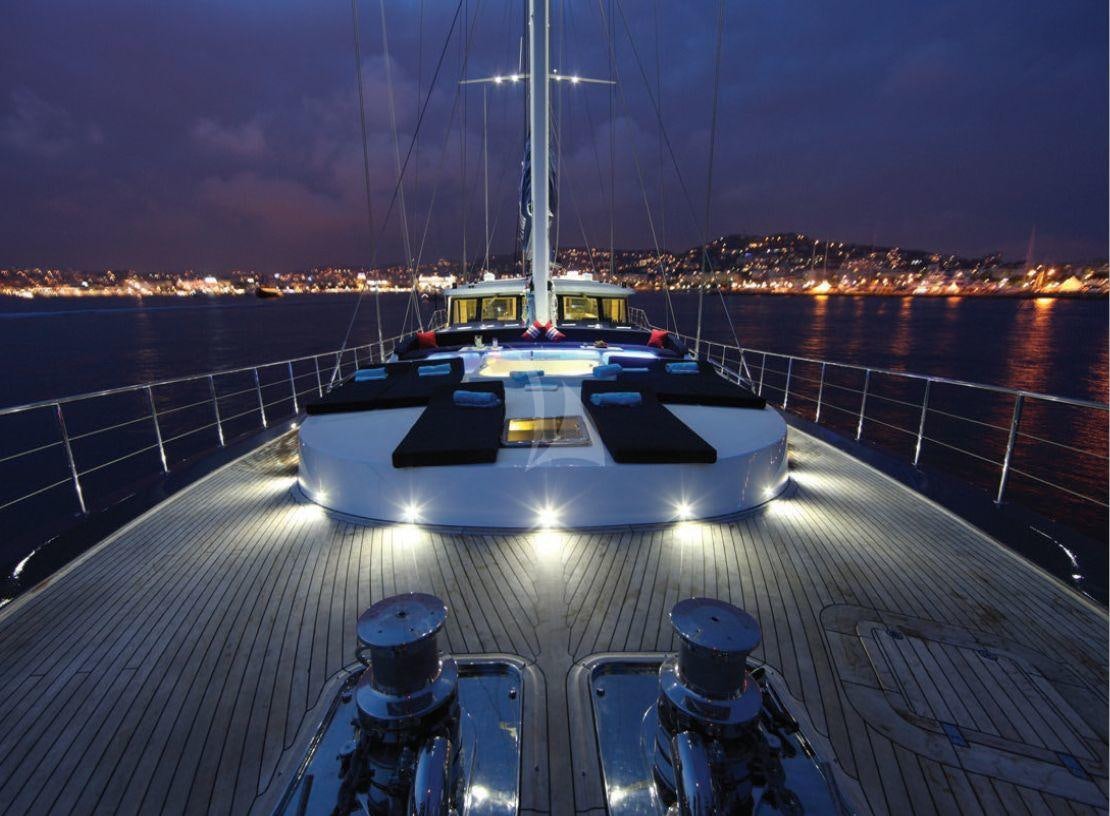 a boat on a dock aboard PERLA DEL MARE Yacht for Charter
