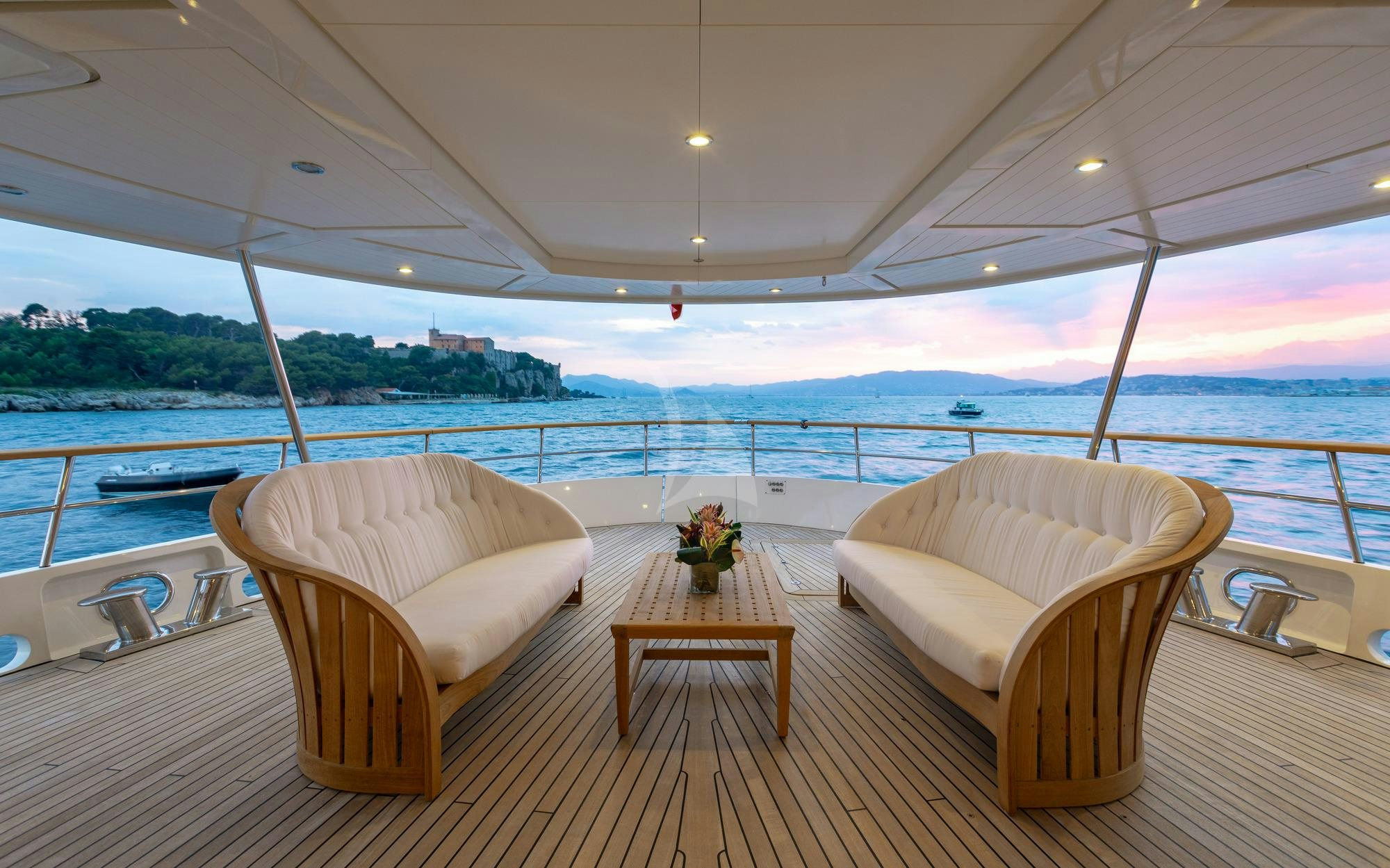 a couple of chairs on a boat aboard ROBBIE BOBBY Yacht for Charter