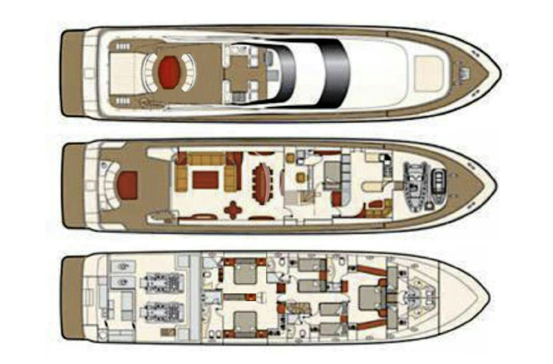 diagram, engineering drawing aboard DOLCE VITA IV Yacht for Charter