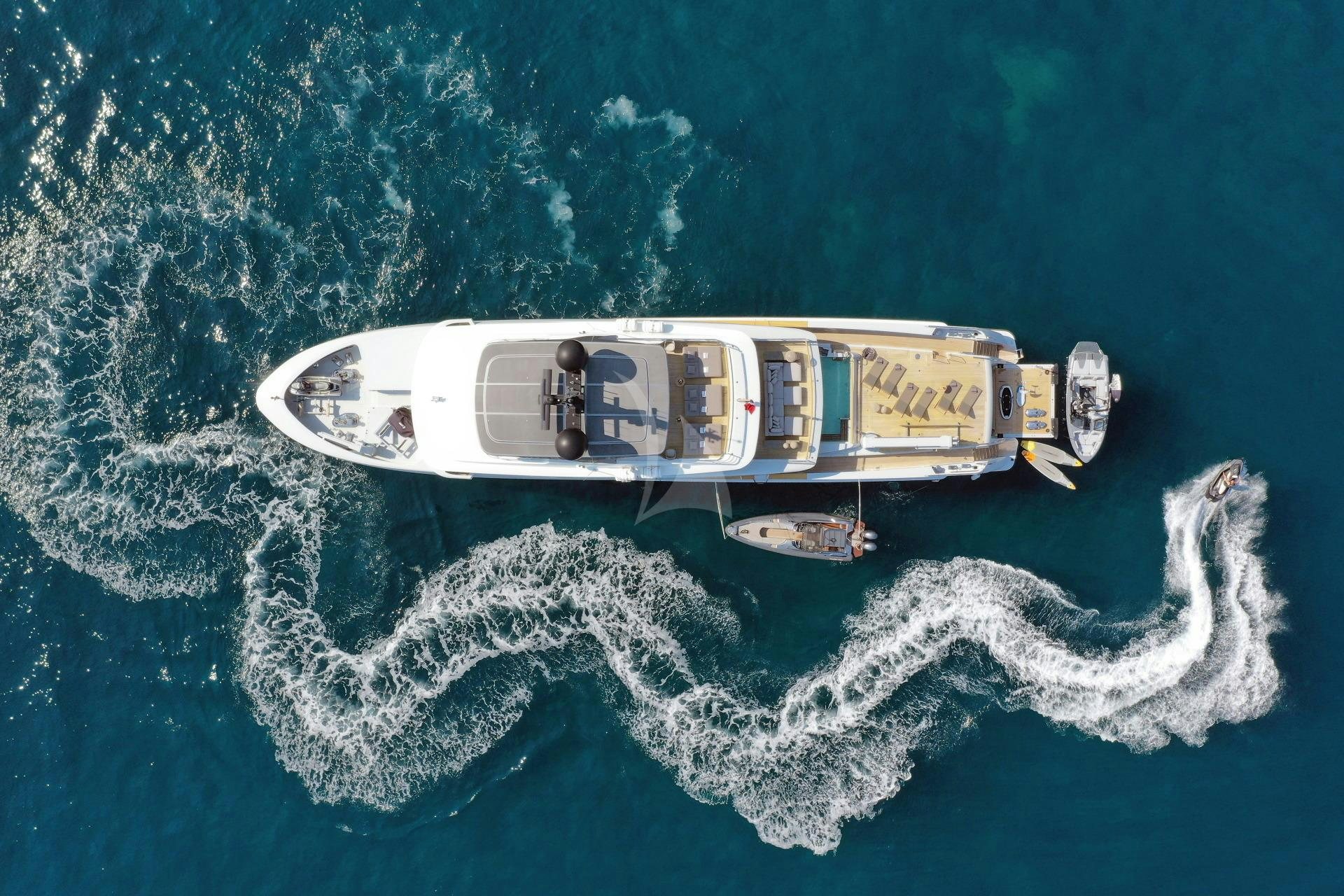 a boat in the water aboard X Yacht for Charter
