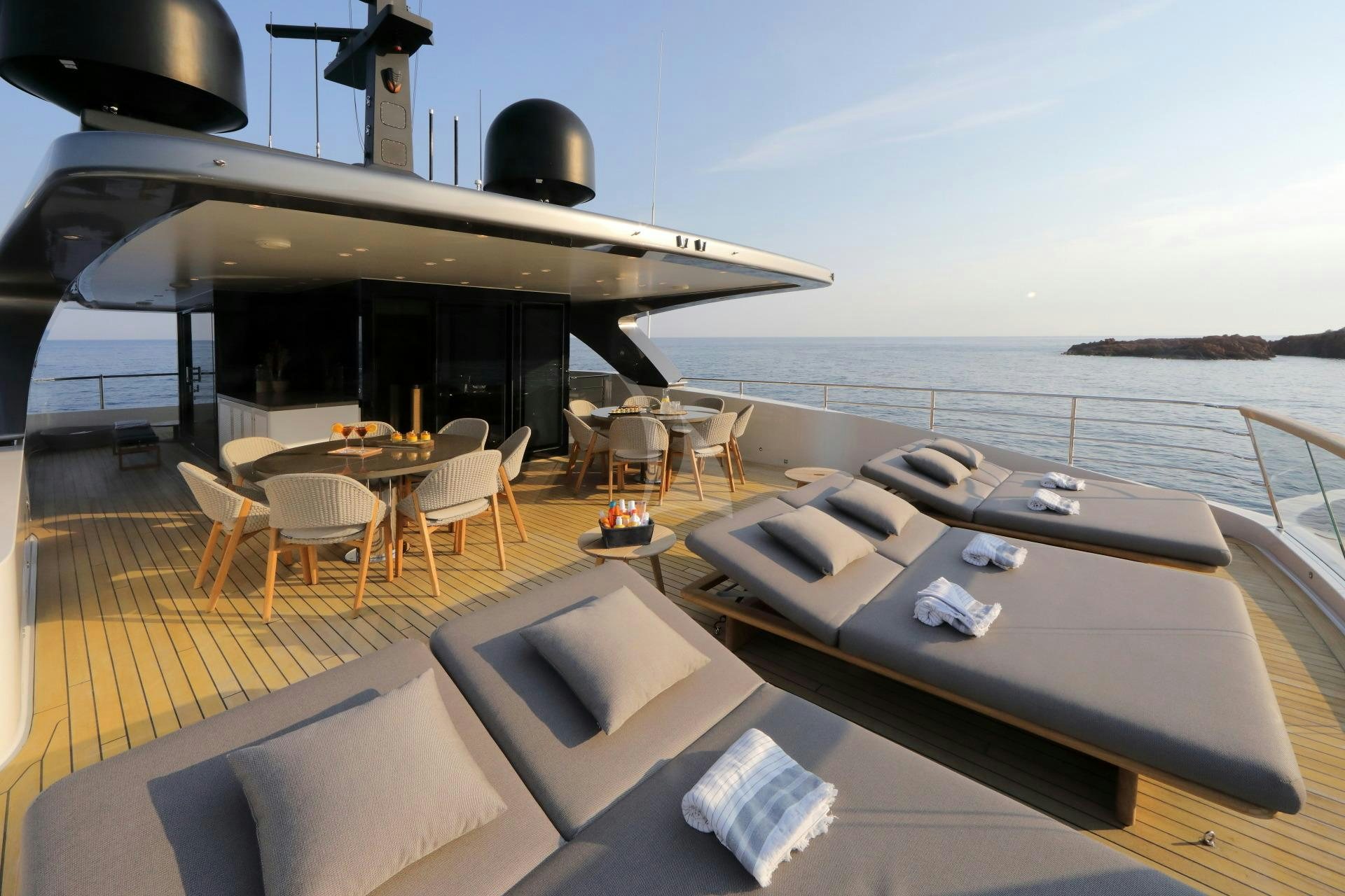 a boat on the water aboard X Yacht for Charter