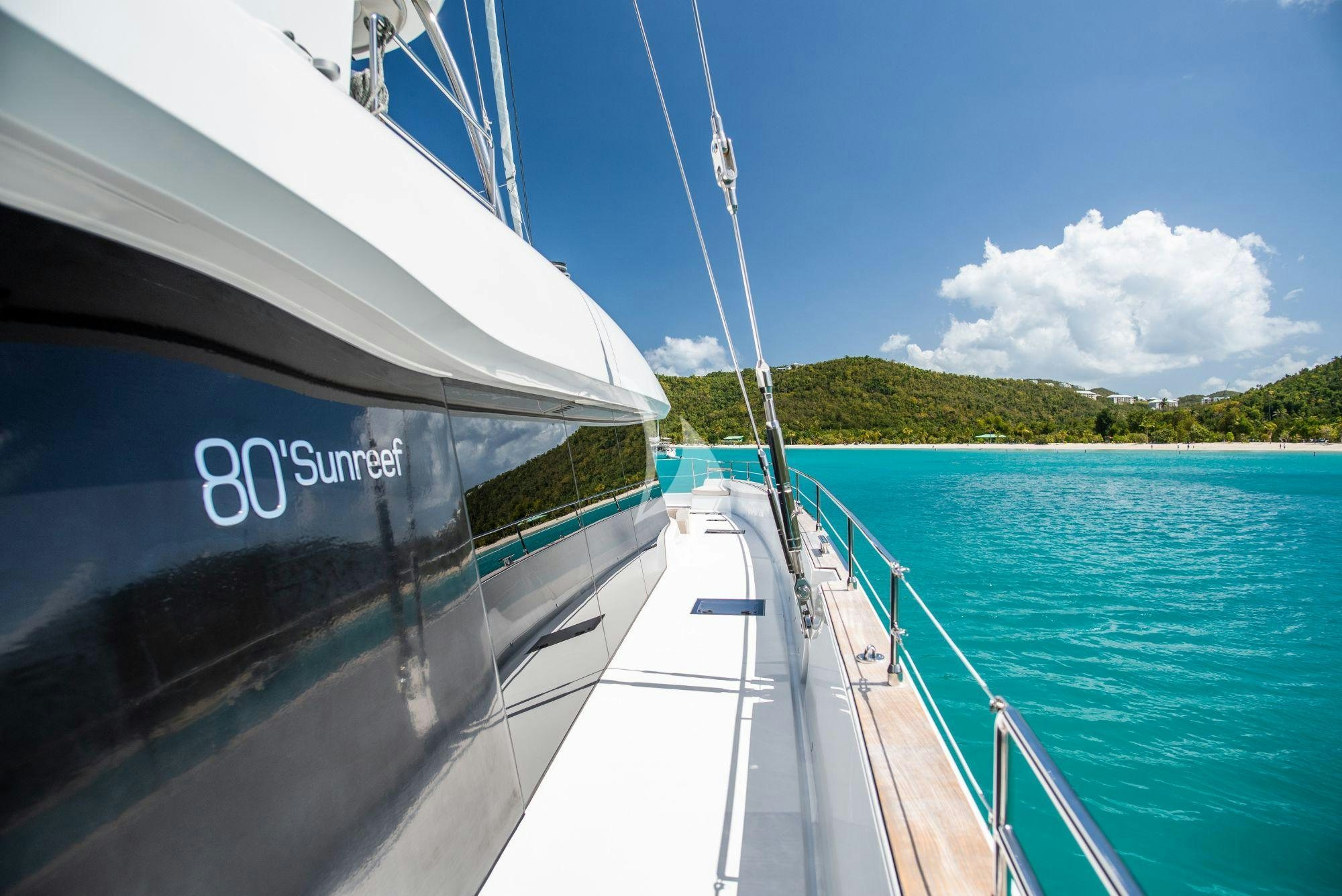 a boat on the water aboard BUNDALONG Yacht for Charter