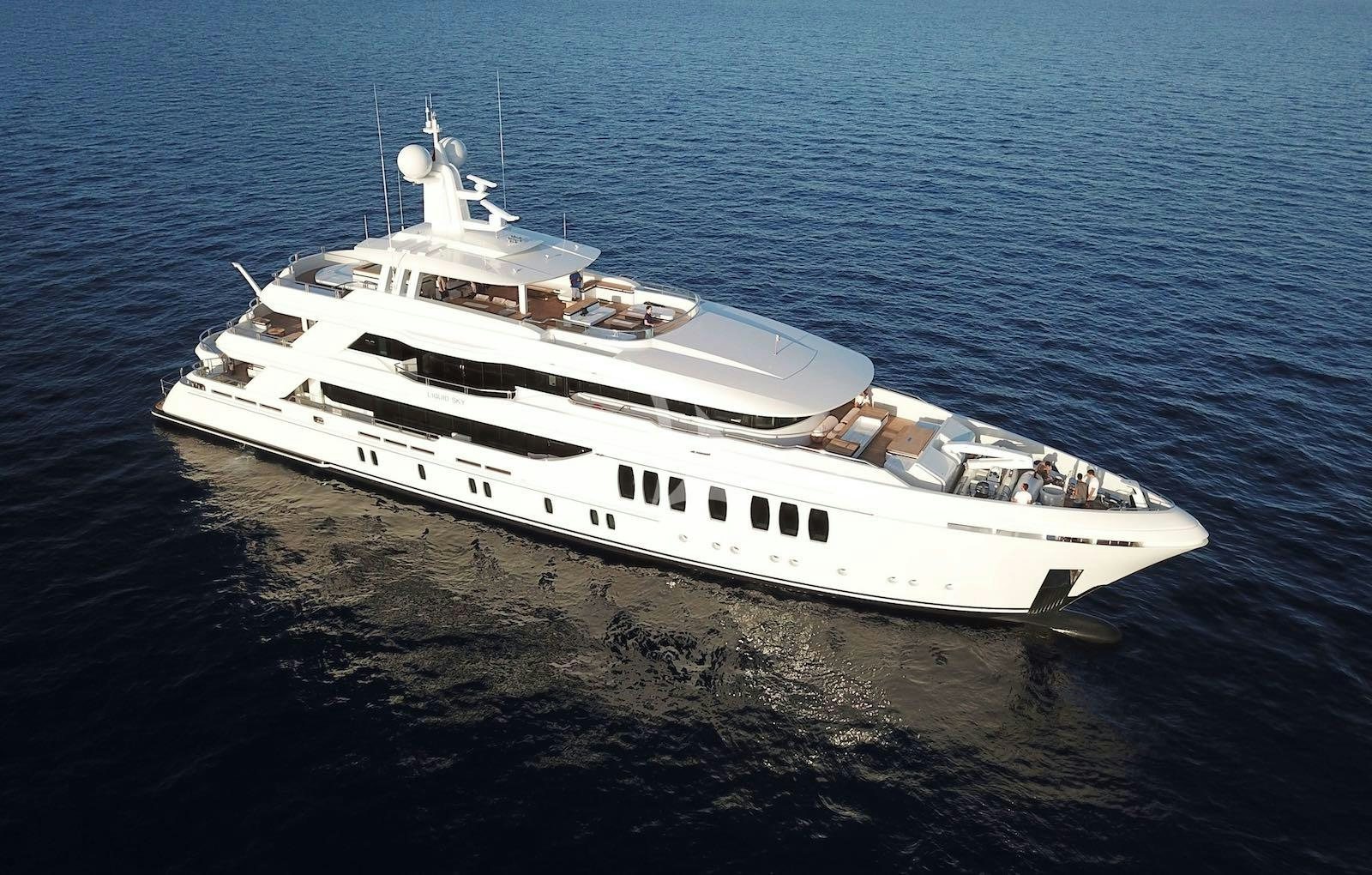 a ship on the water aboard LIQUID SKY Yacht for Charter