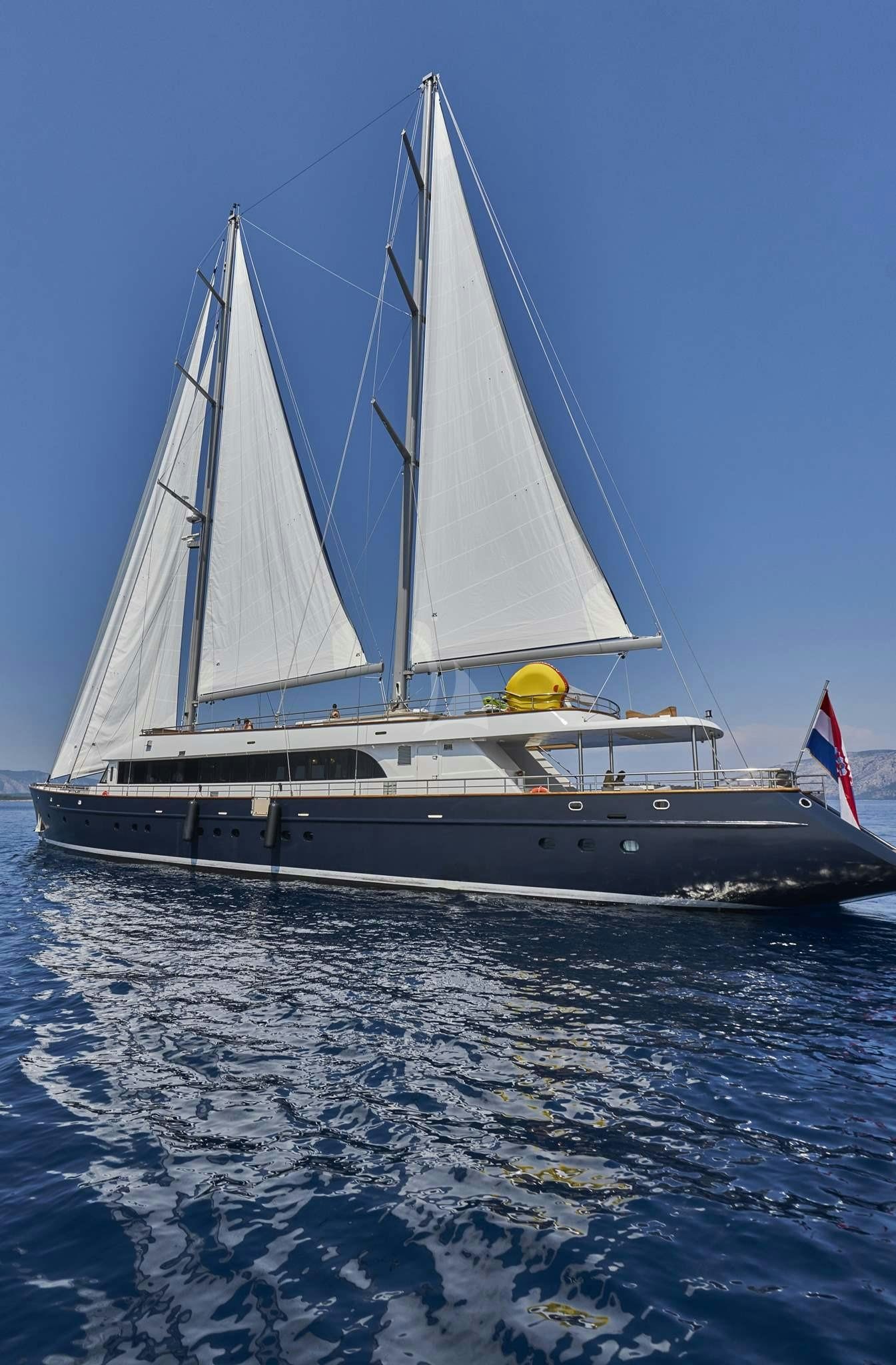 a boat on the water aboard DALMATINO Yacht for Charter