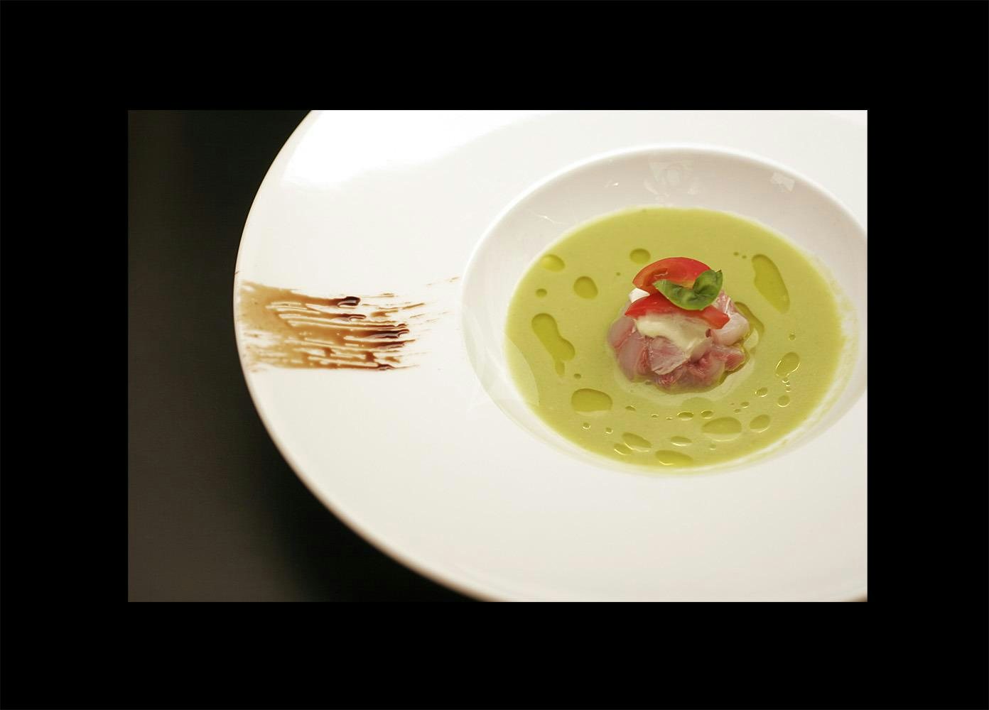 a plate with food on it aboard VERTIGE Yacht for Charter