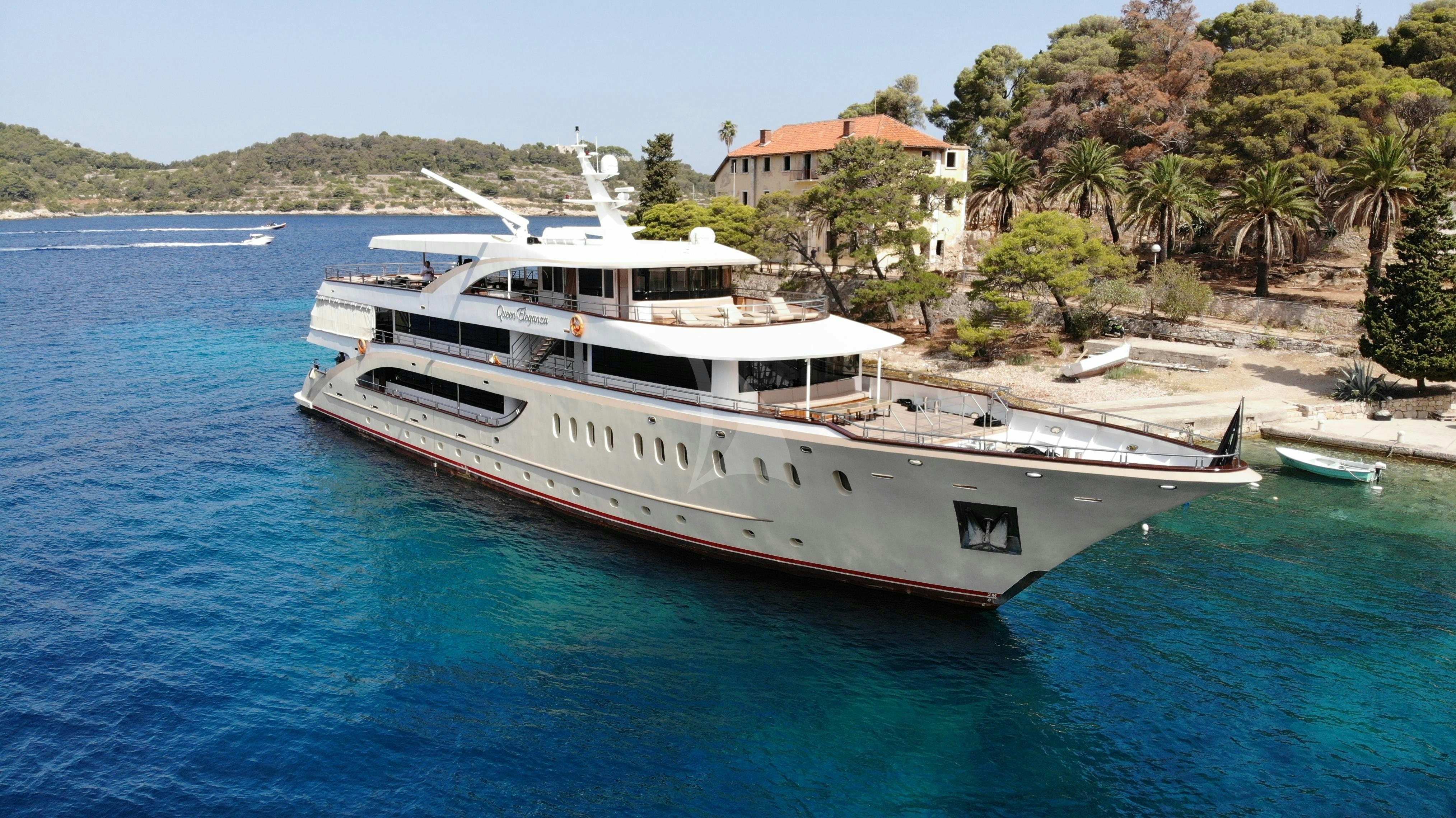 a boat in the water aboard QUEEN ELEGANZA Yacht for Charter