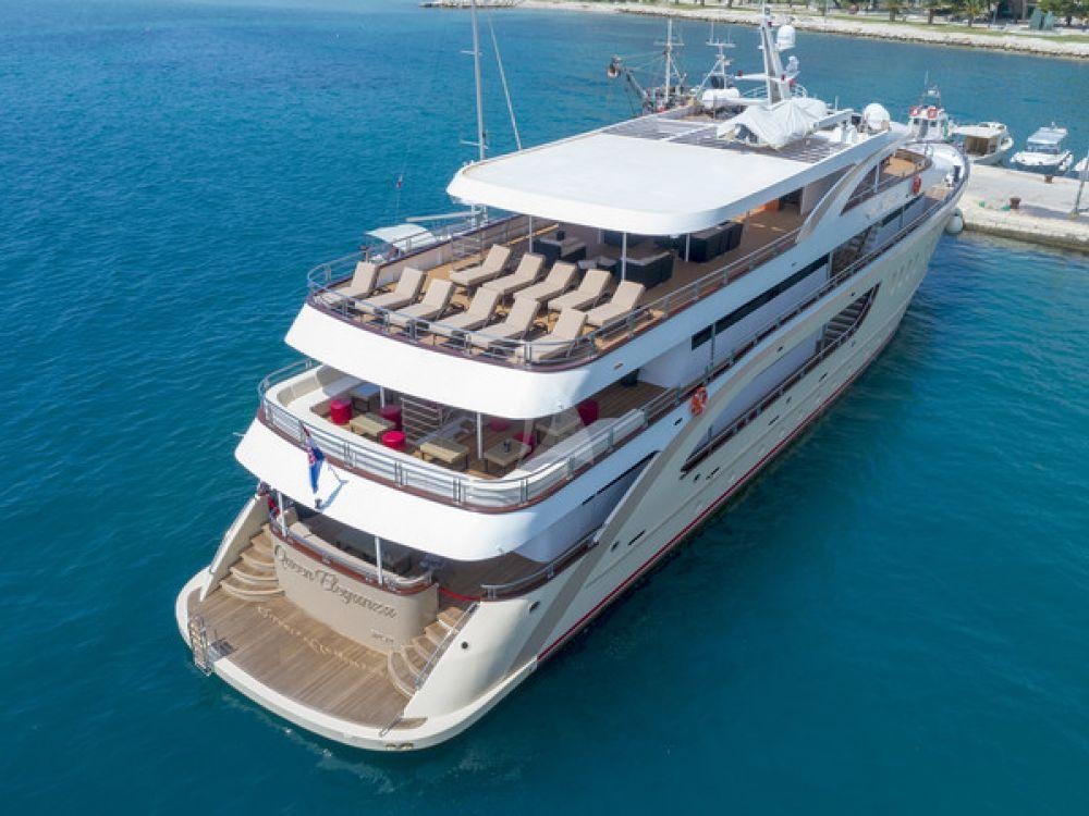 a boat in the water aboard QUEEN ELEGANZA Yacht for Charter