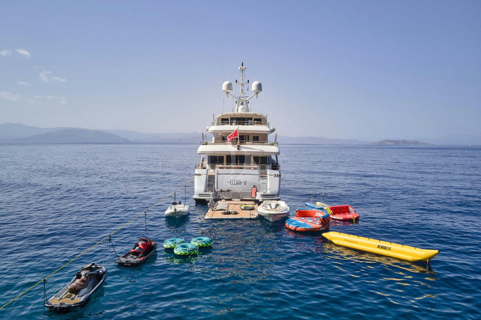 a boat in the water aboard ELENA V Yacht for Charter