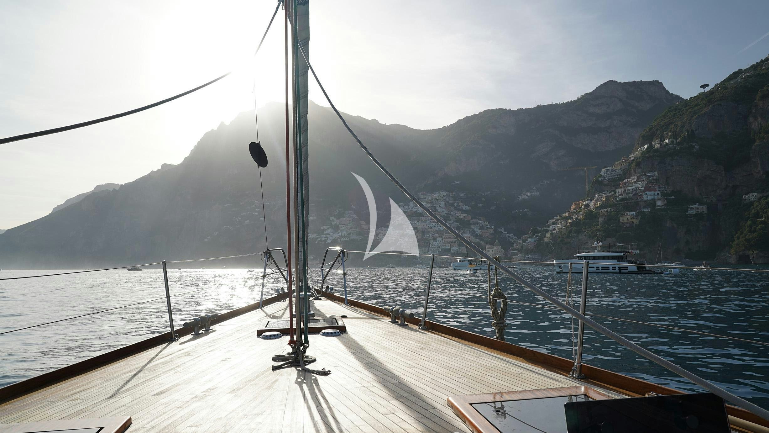 a boat on the water aboard QUARTA SANTA MARIA Yacht for Sale