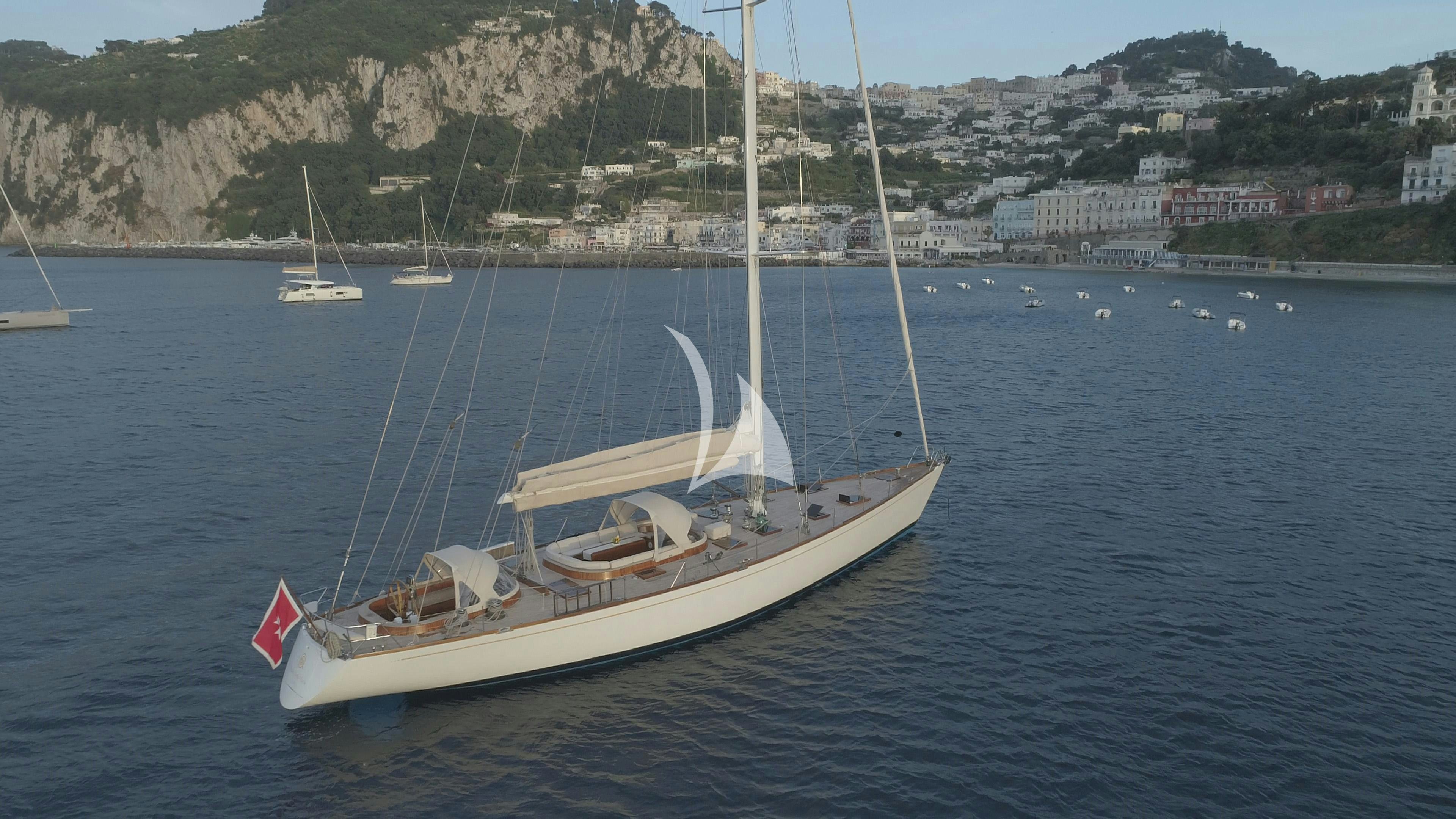 a boat on the water aboard QUARTA SANTA MARIA Yacht for Sale
