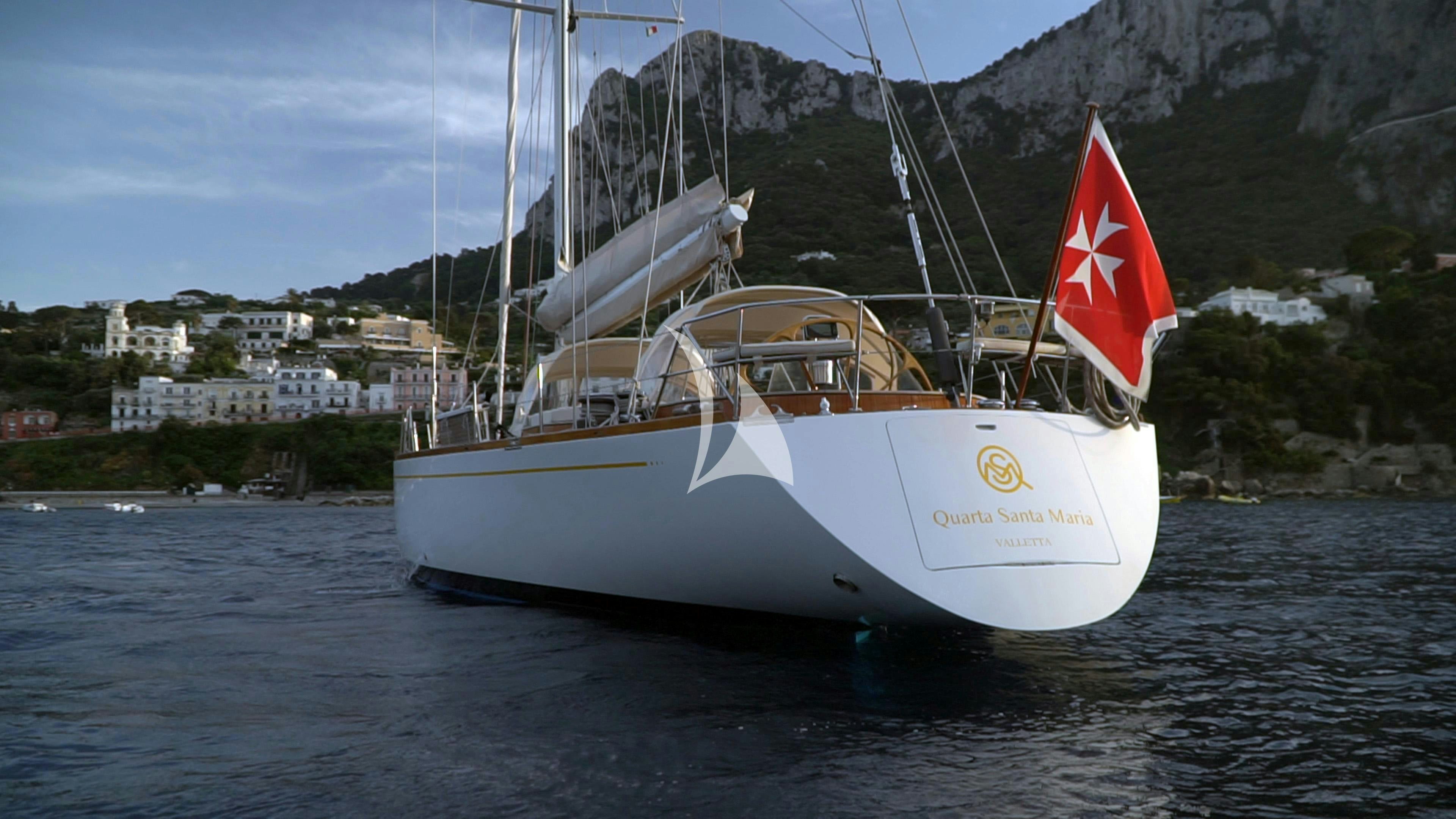 a boat on the water aboard QUARTA SANTA MARIA Yacht for Sale